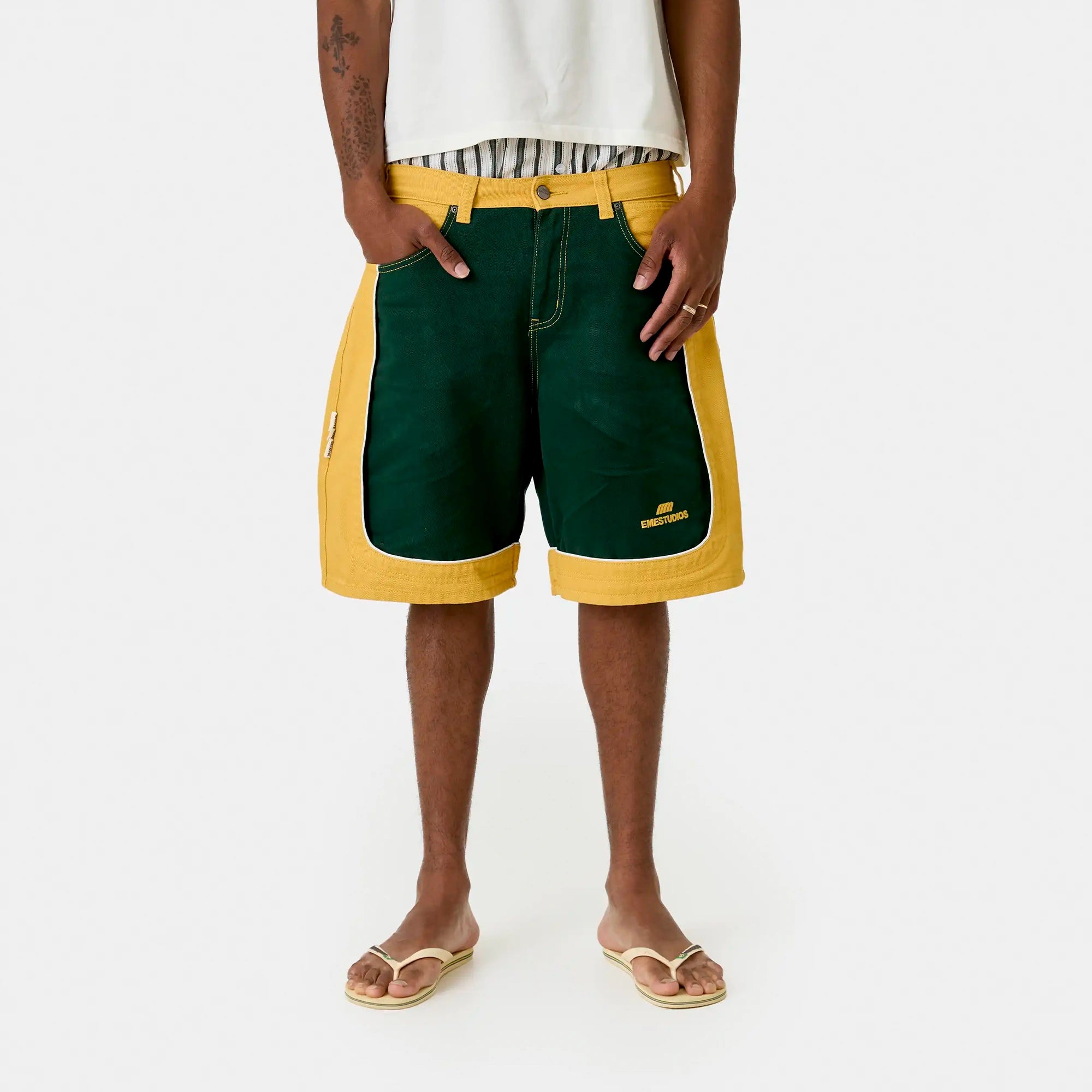 Dual Bossa Denim Shorts Shorts Eme Studios