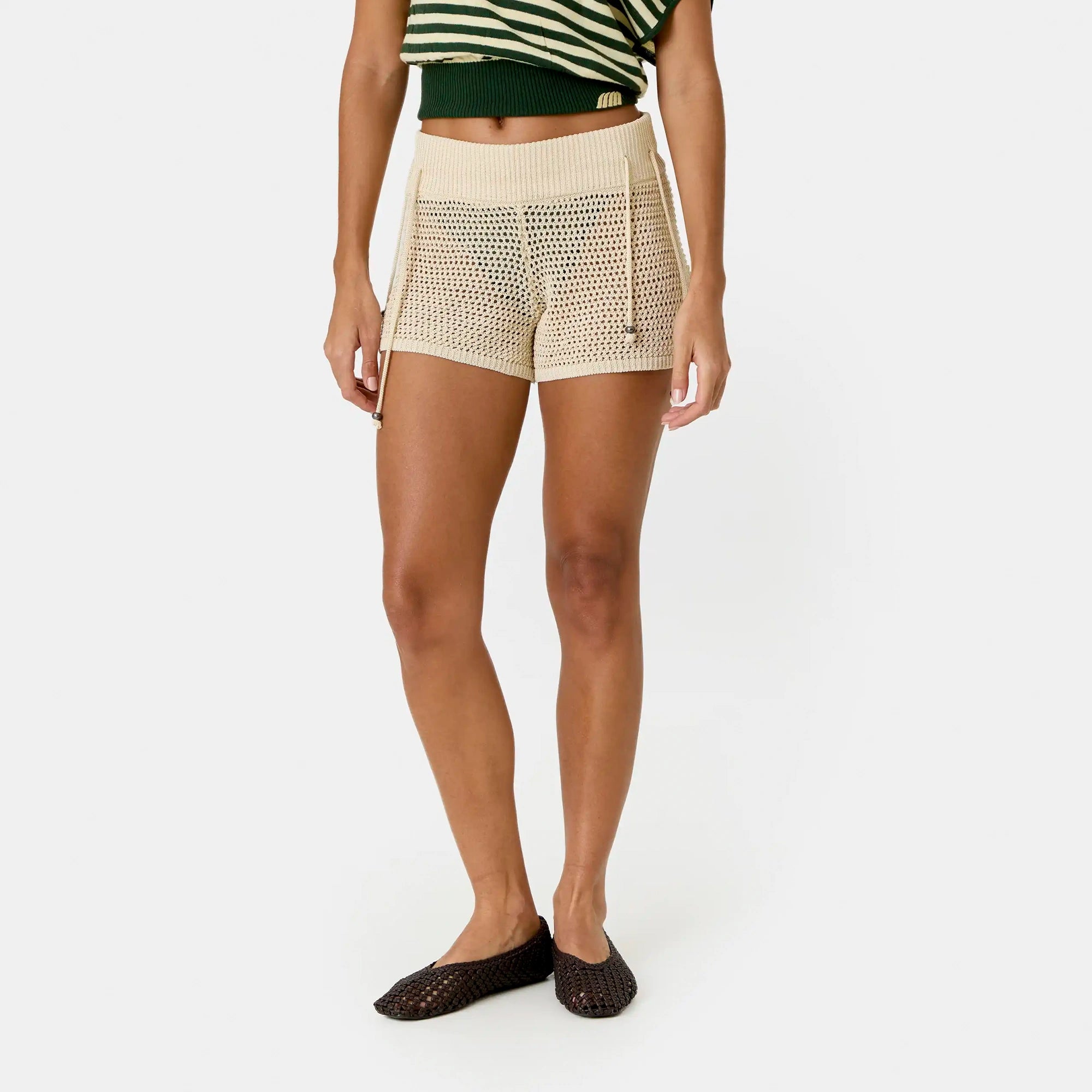 Barceloneta Off Sand Crochet Shorts Woman Pants Eme Studios