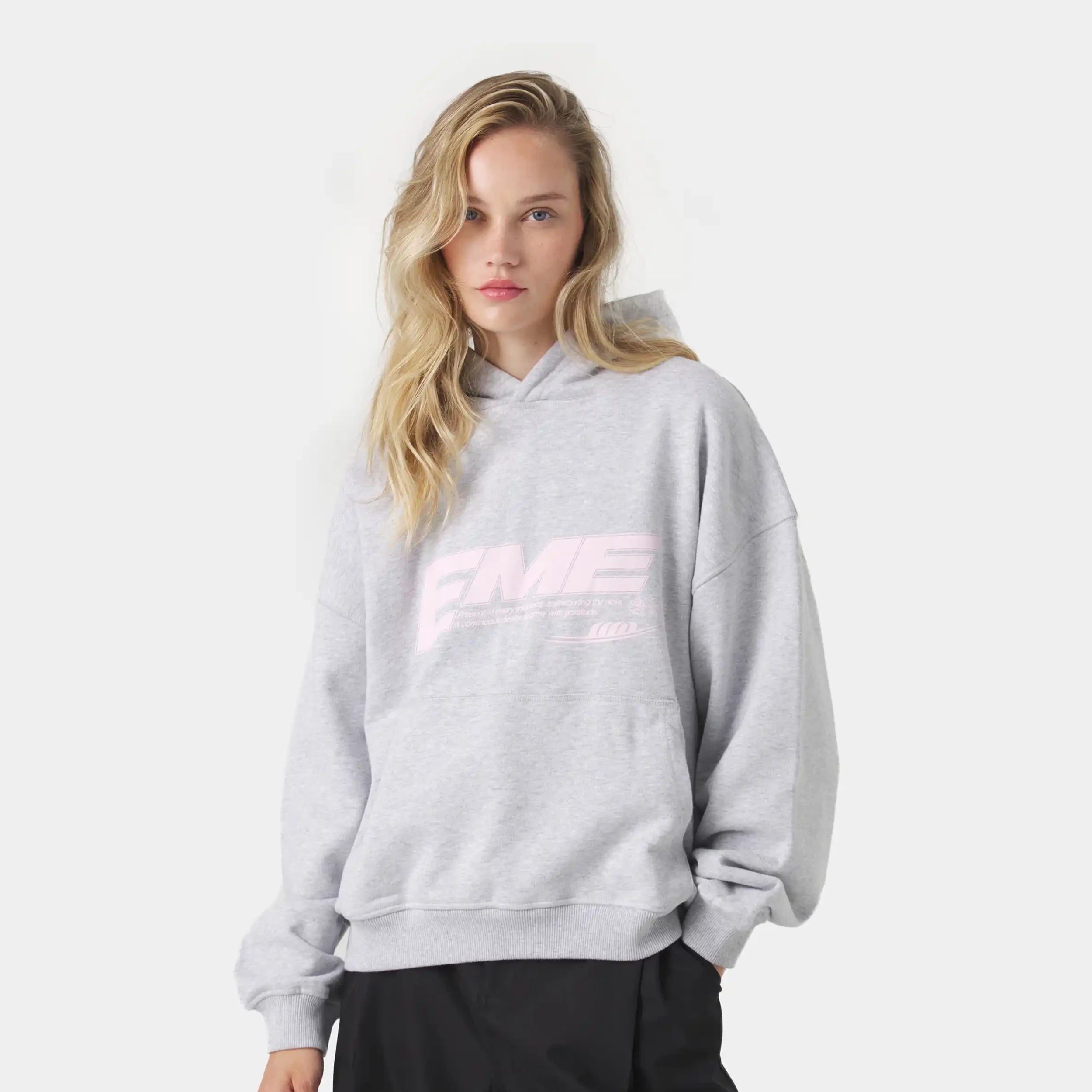 Ssamo Heather Grey Oversized Hoodie Hoodies Eme Studios