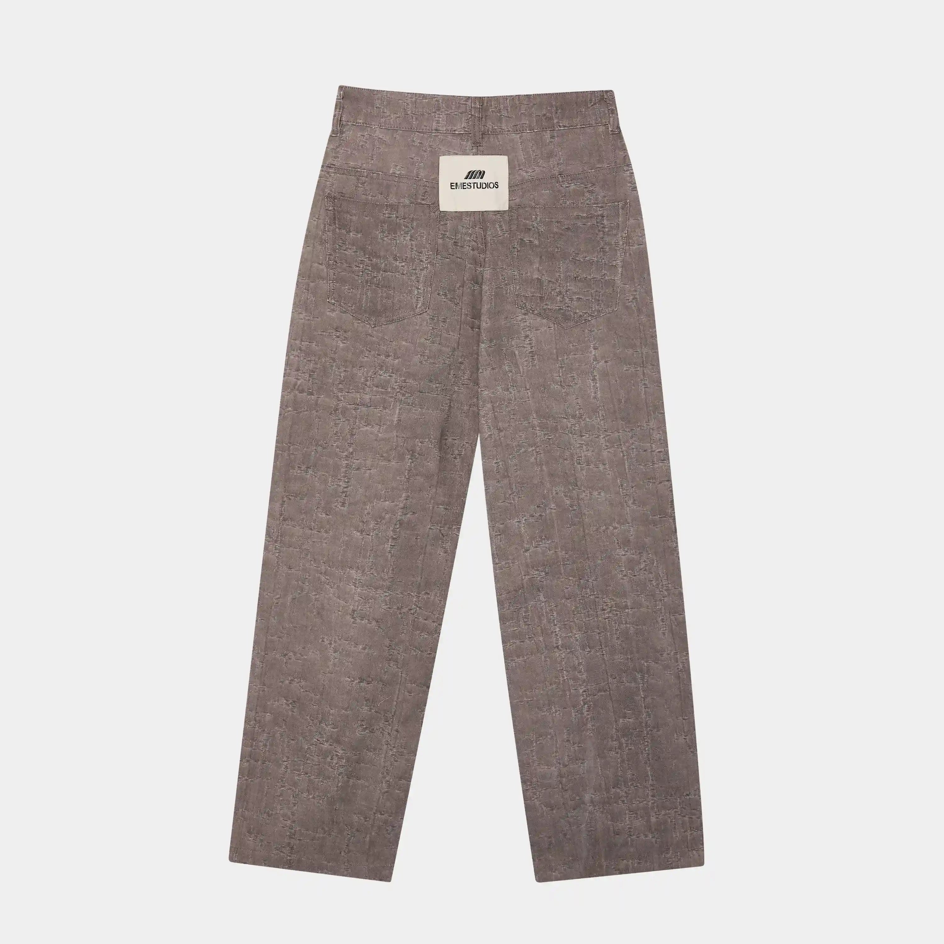 Frayed Brown Baggy Pants Pants eme