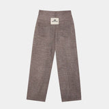 Frayed Brown Baggy Pants Pants eme