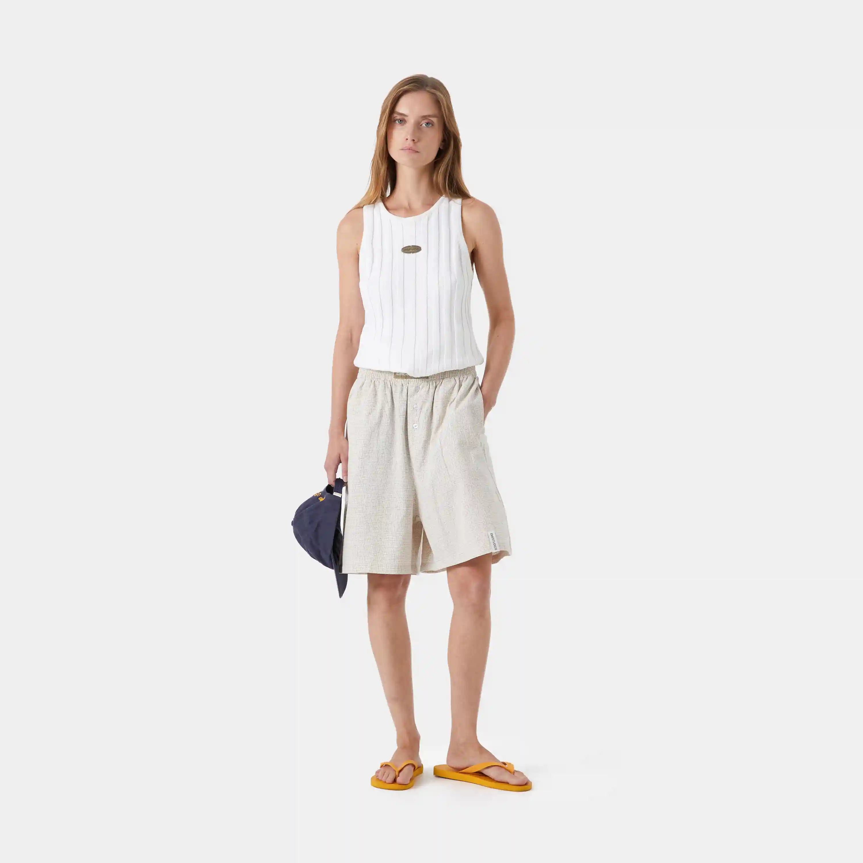 Rib Pearl Tank Top T-shirts eme