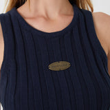 Rib Navy Tank Top T-shirts eme