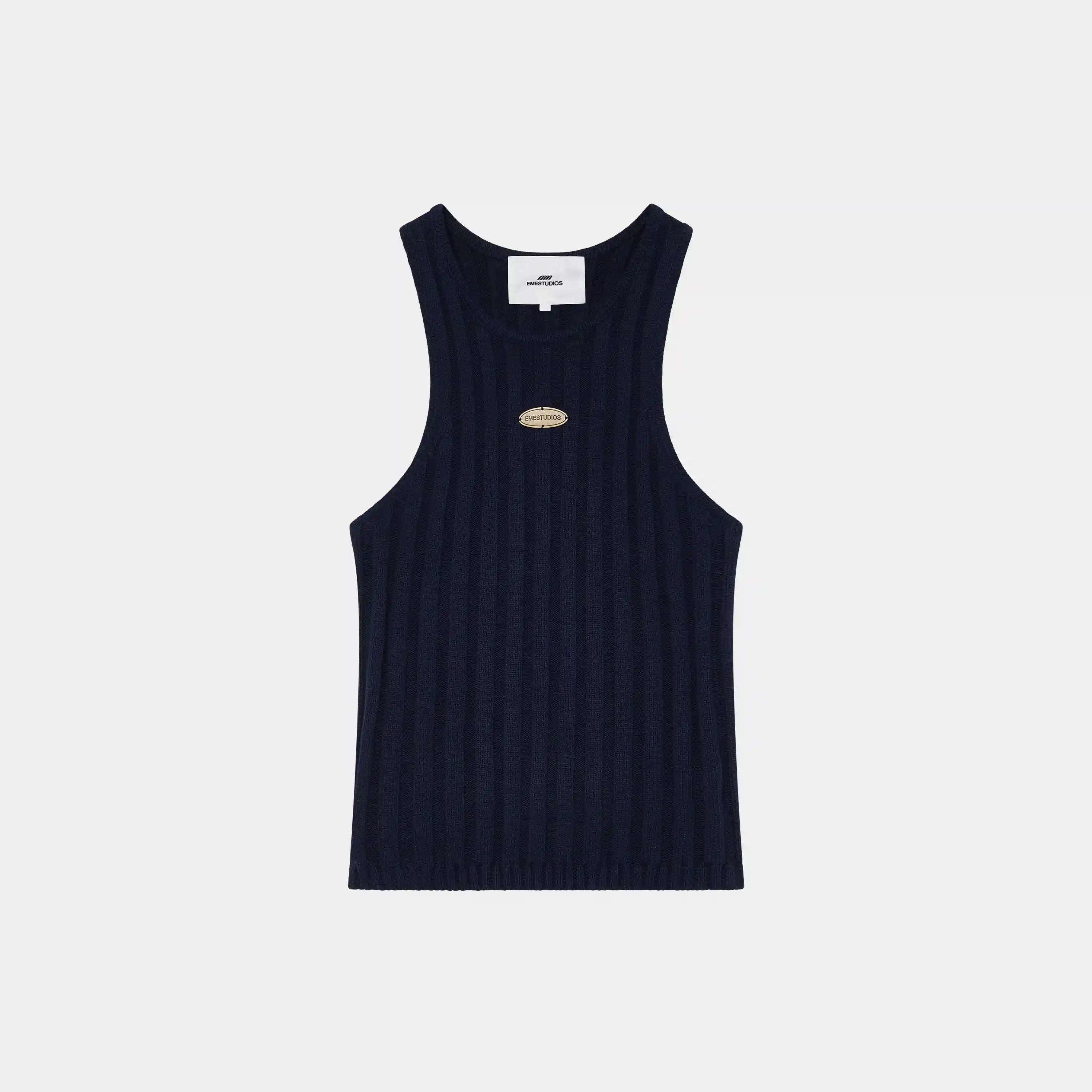 Rib Navy Tank Top T-shirts eme