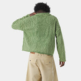 Kiff Bottle Distressed Knit Polo Knitwear eme