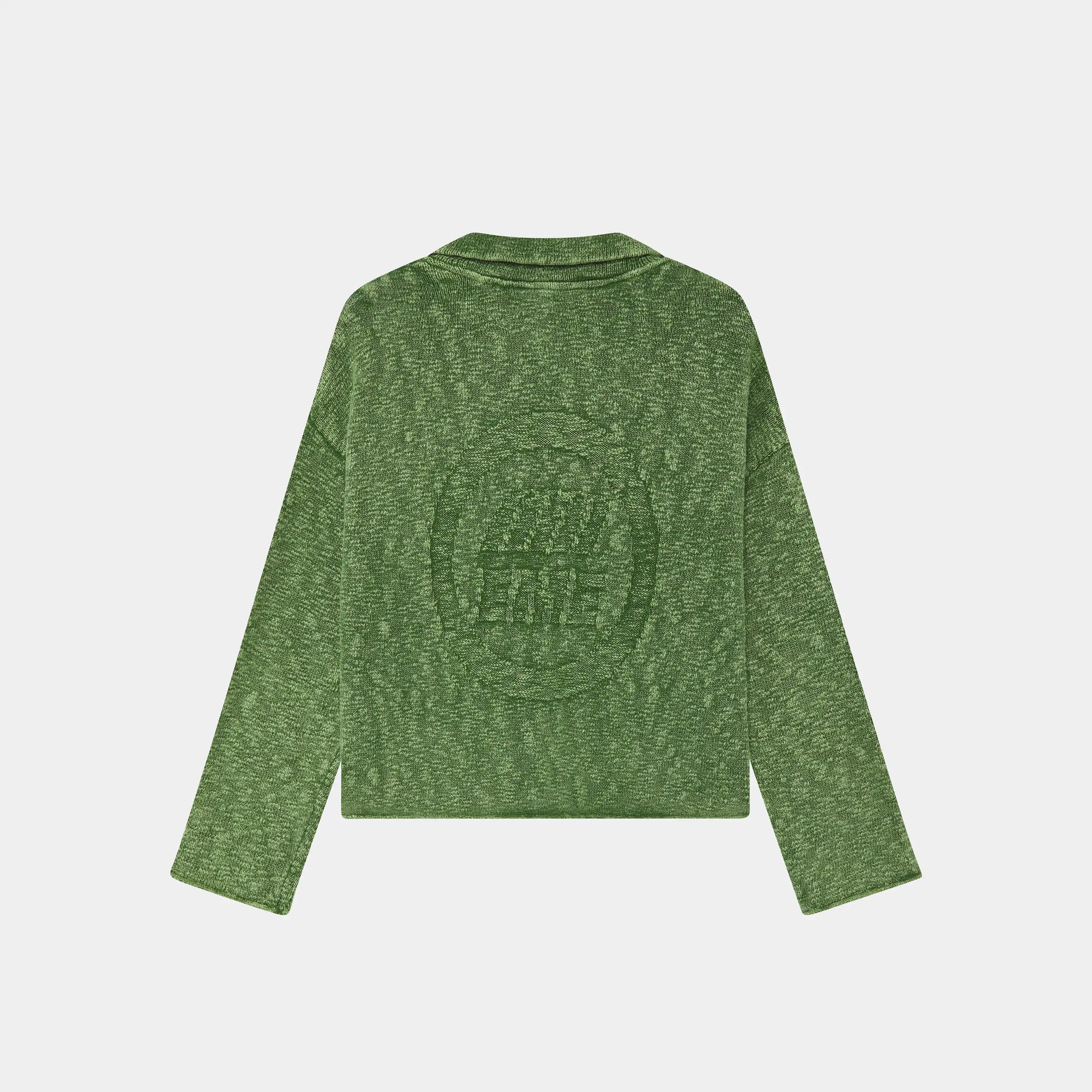 Kiff Bottle Distressed Knit Polo Knitwear eme