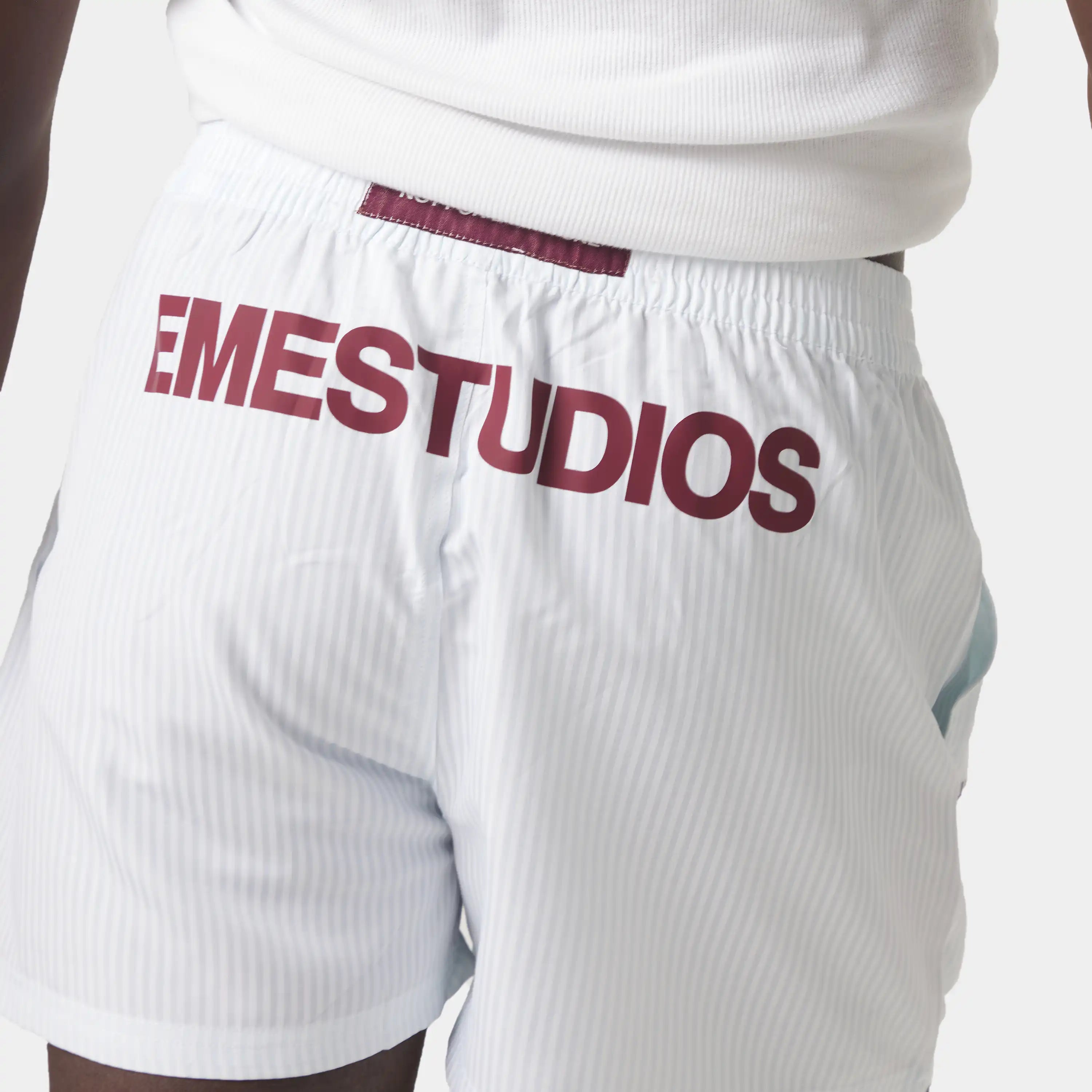 Lucky Striped Burgundy Boxers Underwear Eme Studios