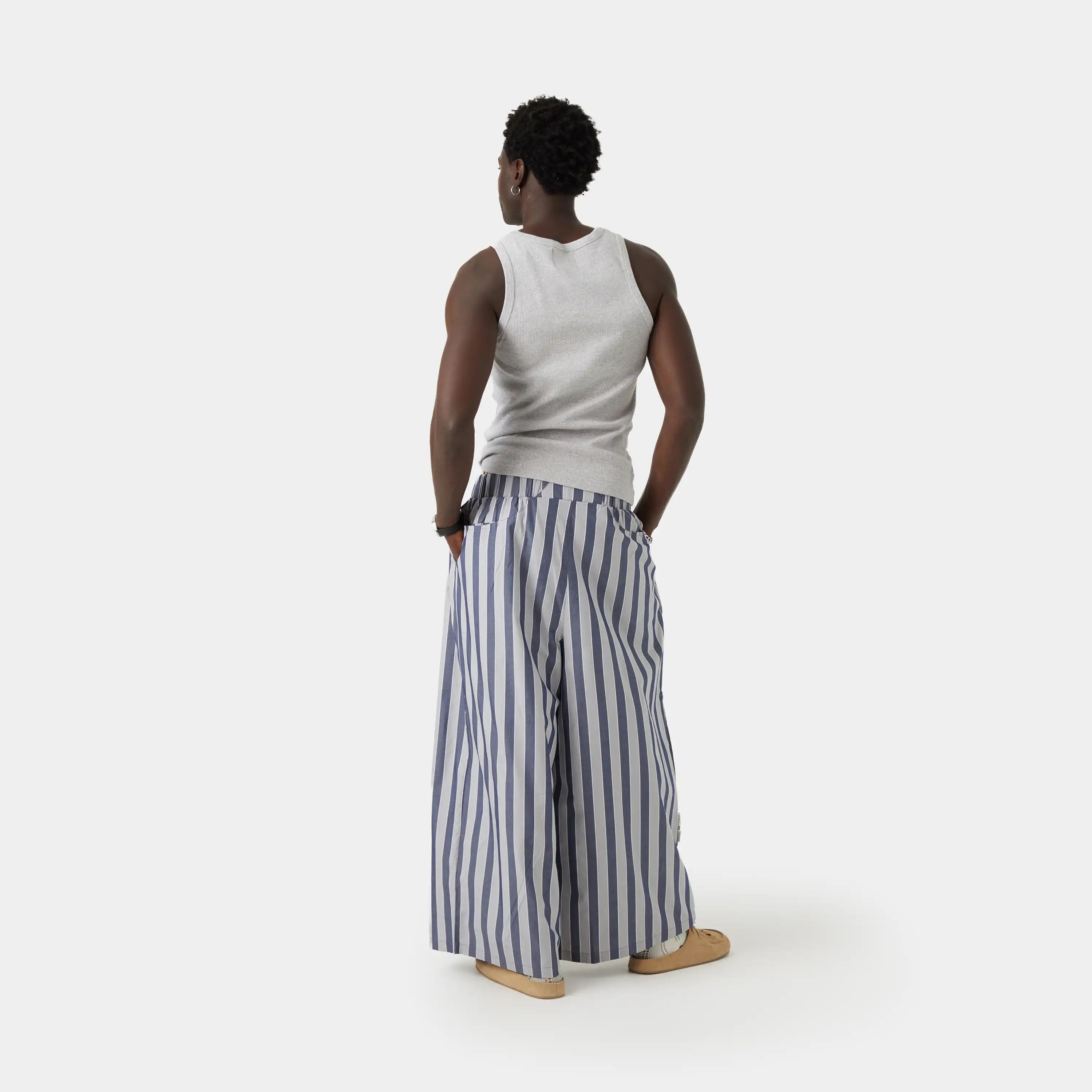 Agl Striped Wide Pants Pants eme