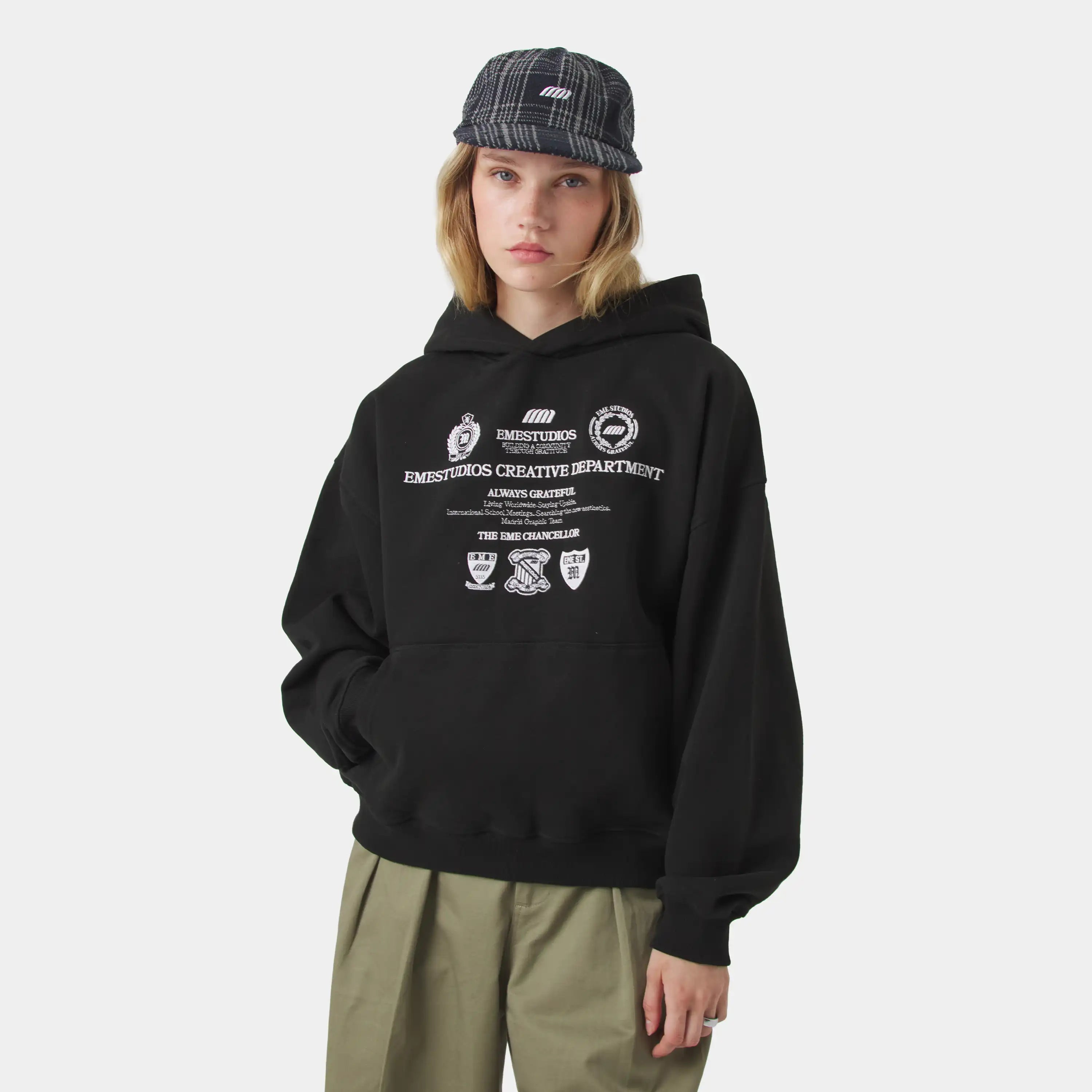 Chancellor Black Oversized Hoodie Hoodies Eme Studios