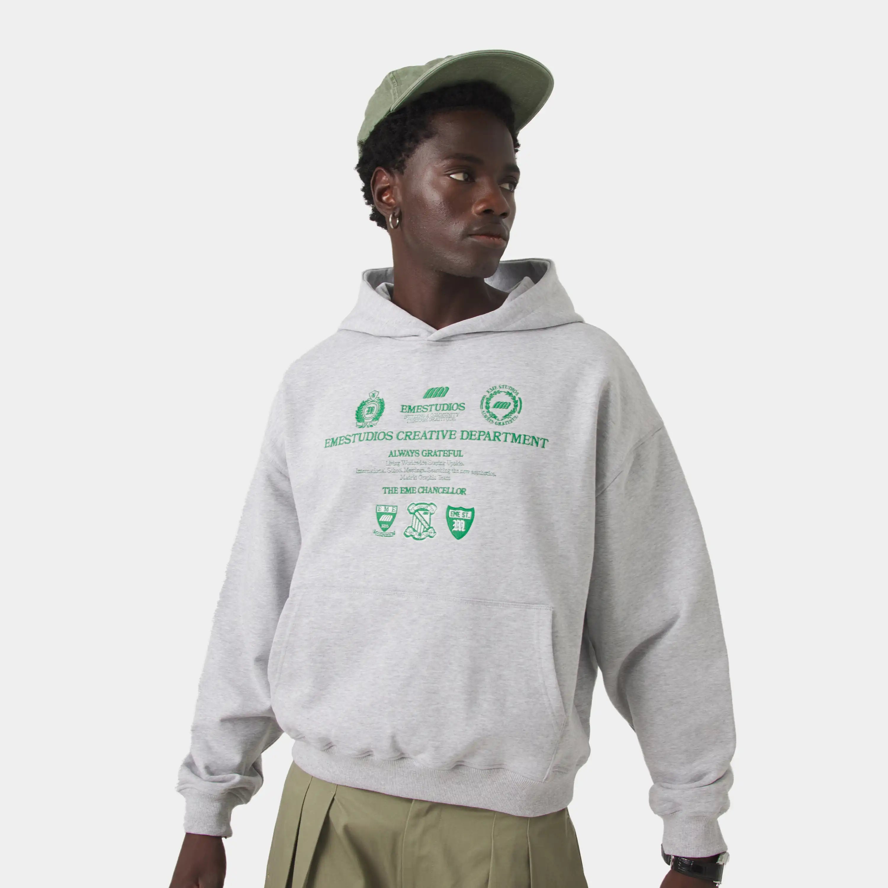 Chancellor Grey Oversized Hoodie Hoodies Eme Studios