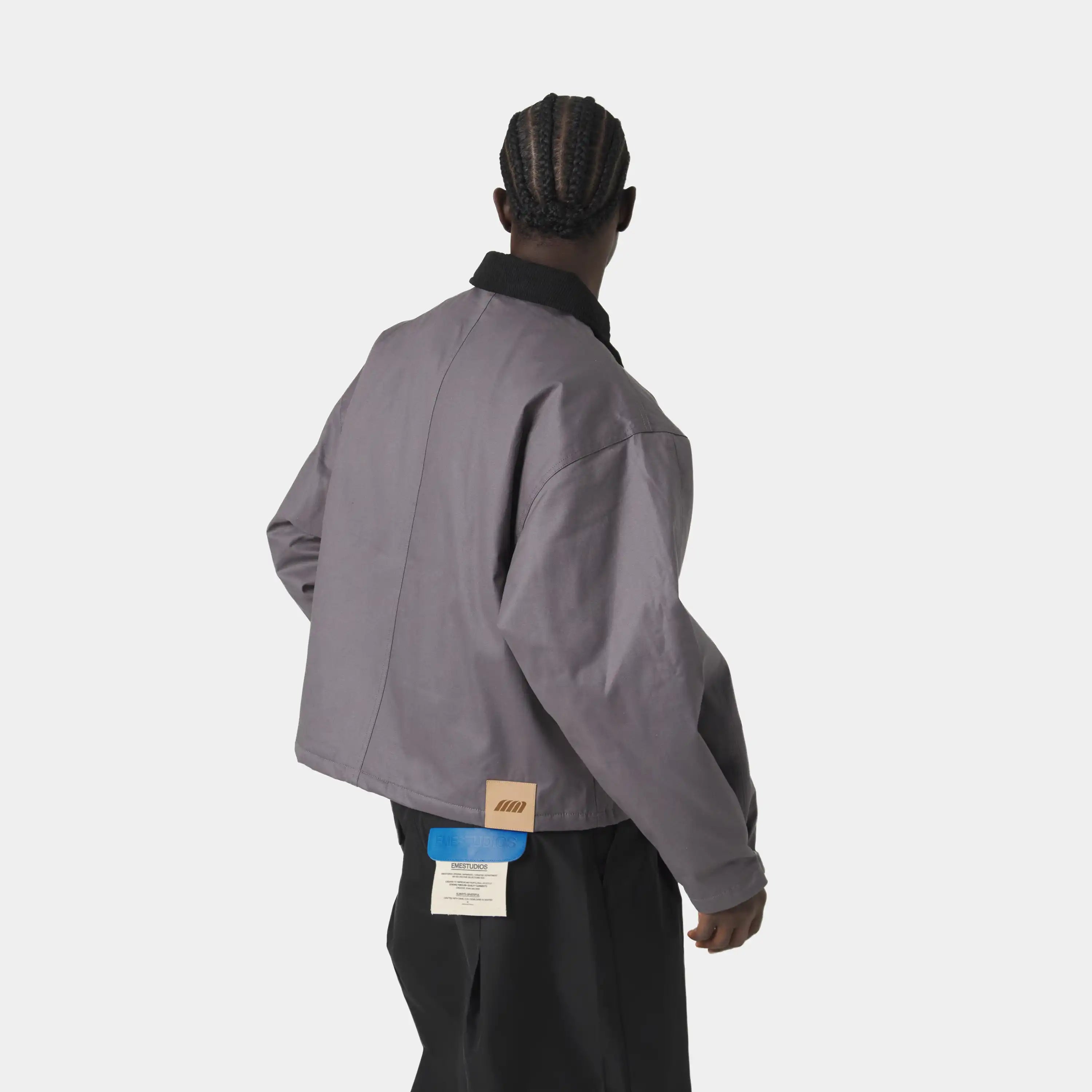 Ethos Grey Boxy Coat Outerwear eme