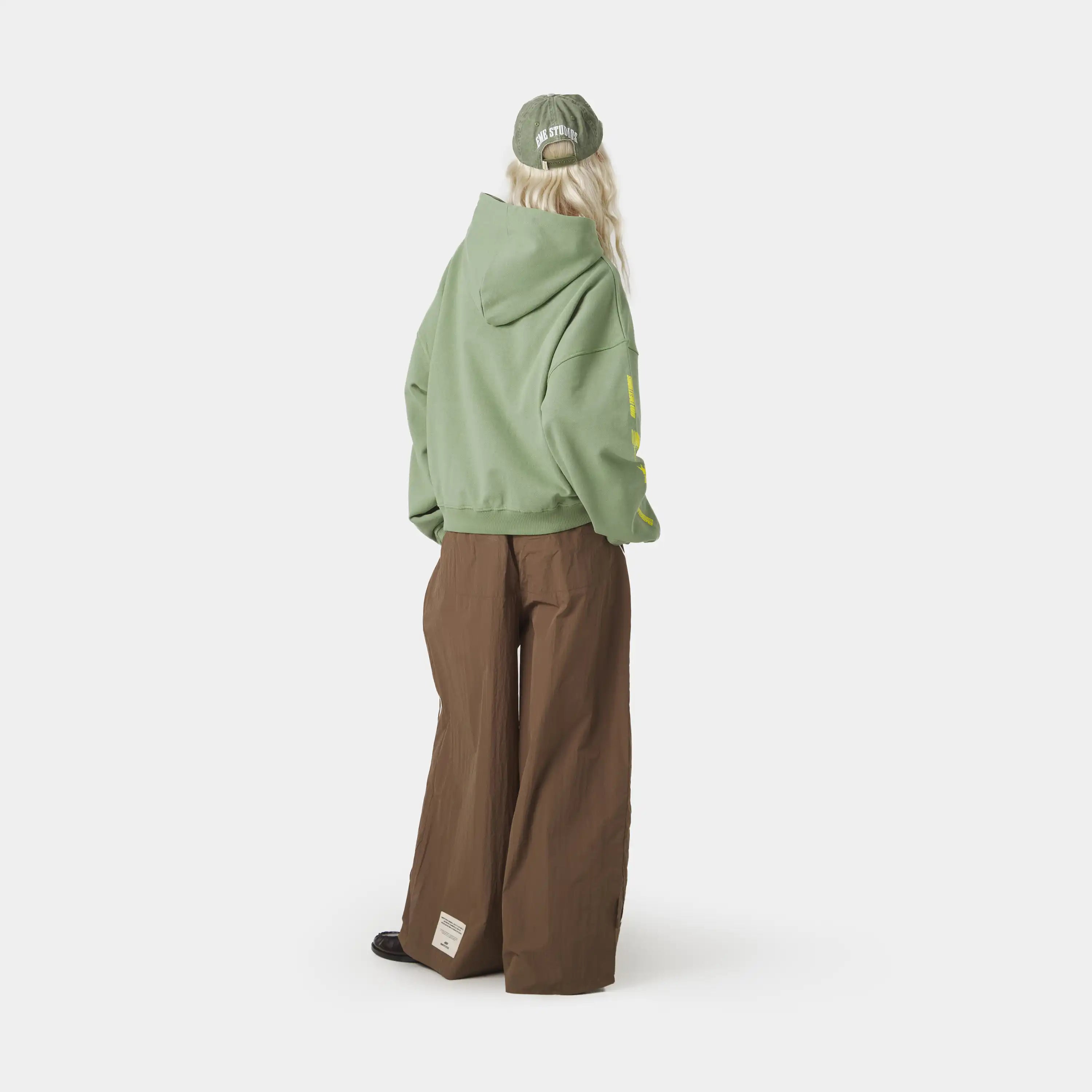 Four Hit Green Oversized Hoodie Hoodies Eme Studios