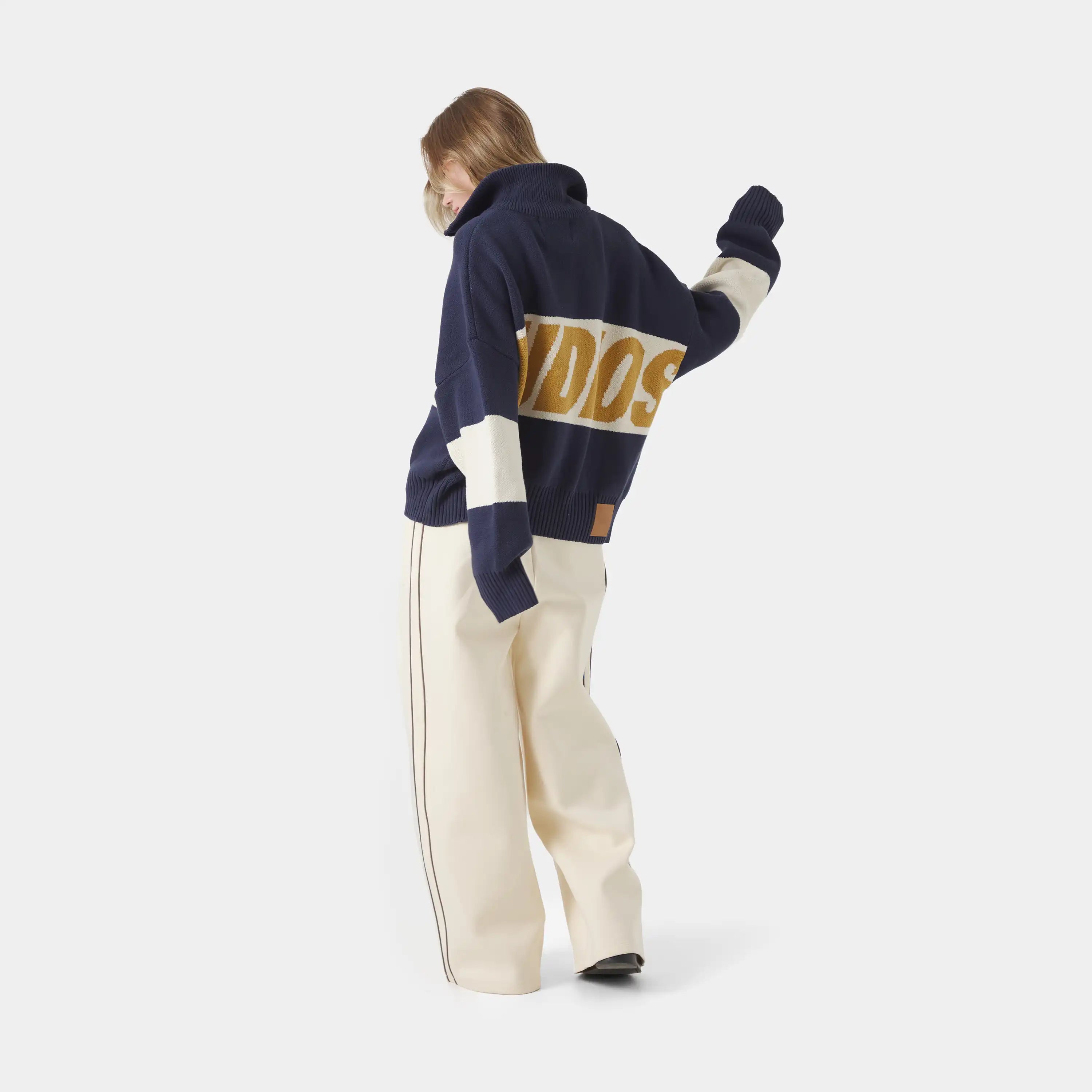 Thrill Mustard Zipper Knit Knitwear eme