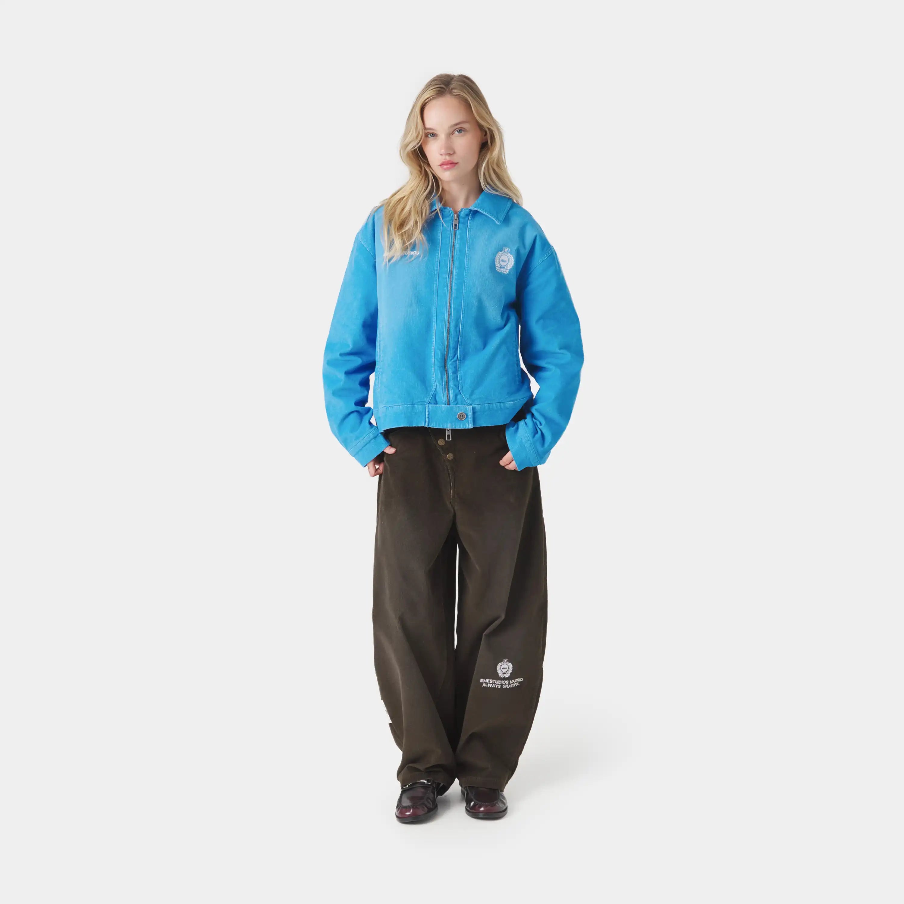 Core Corduroy Cobalt Jacket Outerwear Eme Studios
