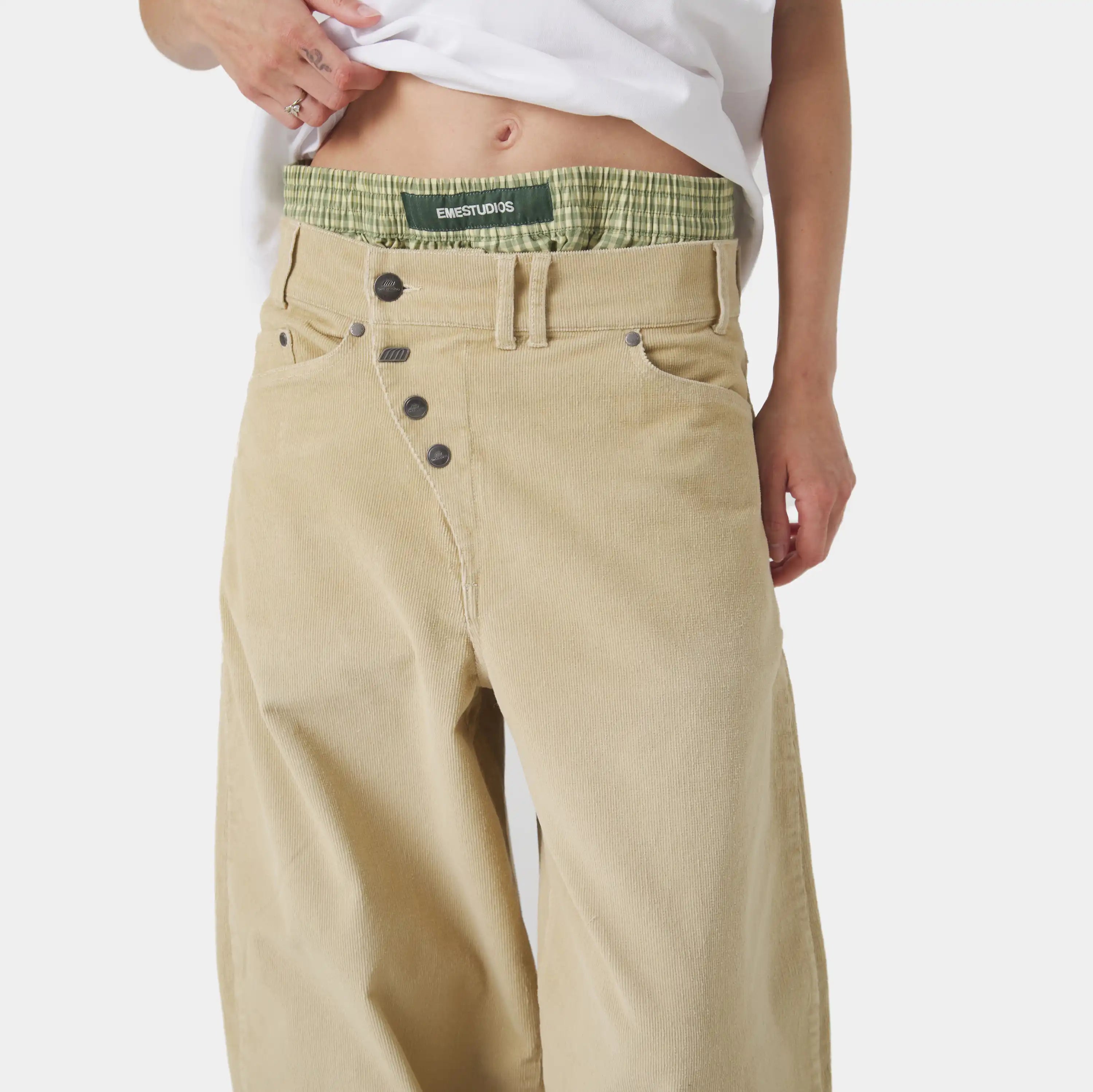 Chast Corduroy Off Sand CBB Pants Eme Studios