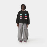 Patches Black Oversized Crewneck Sweatshirts Eme Studios
