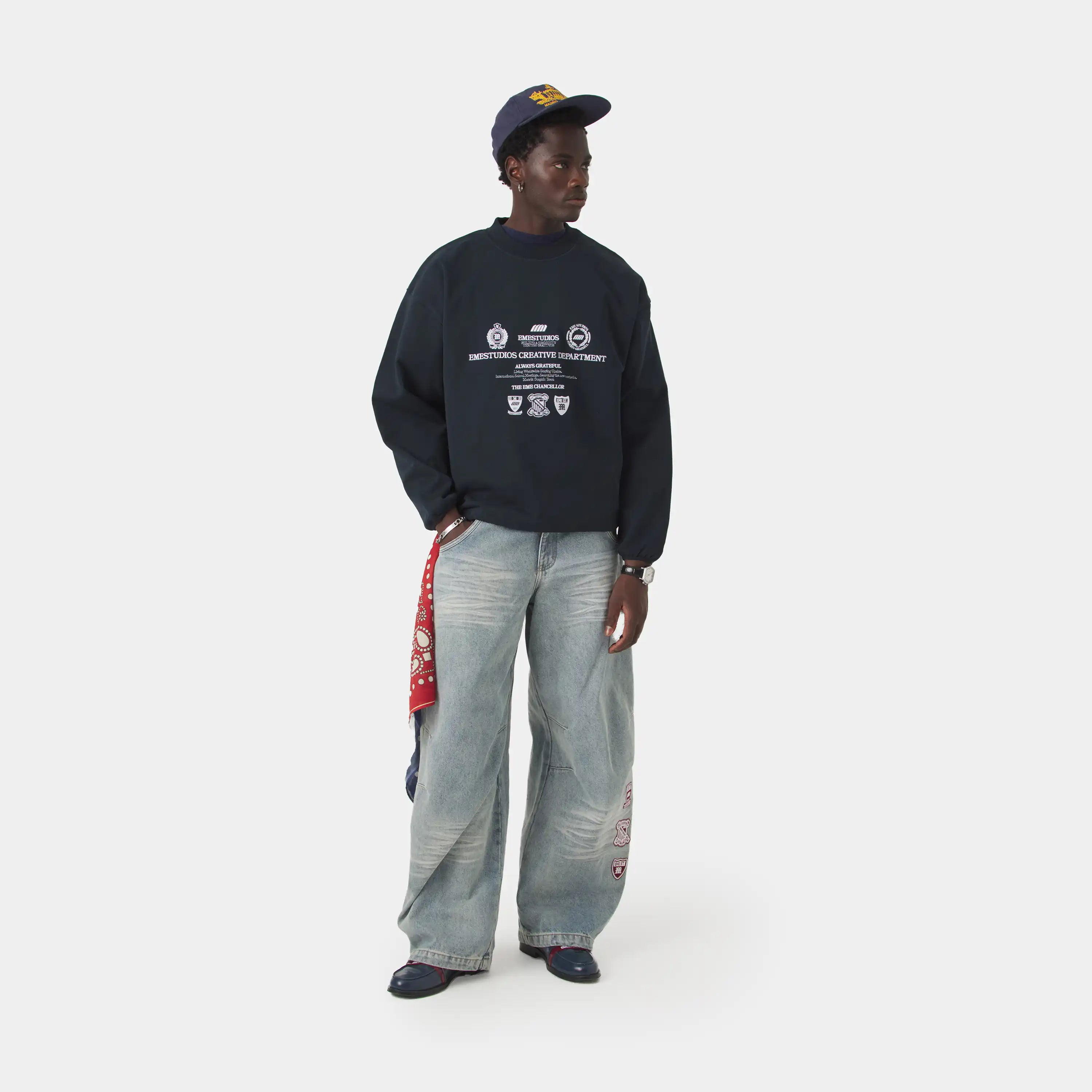 Chancellor Night Sky Oversized Crewneck Sweatshirts Eme Studios