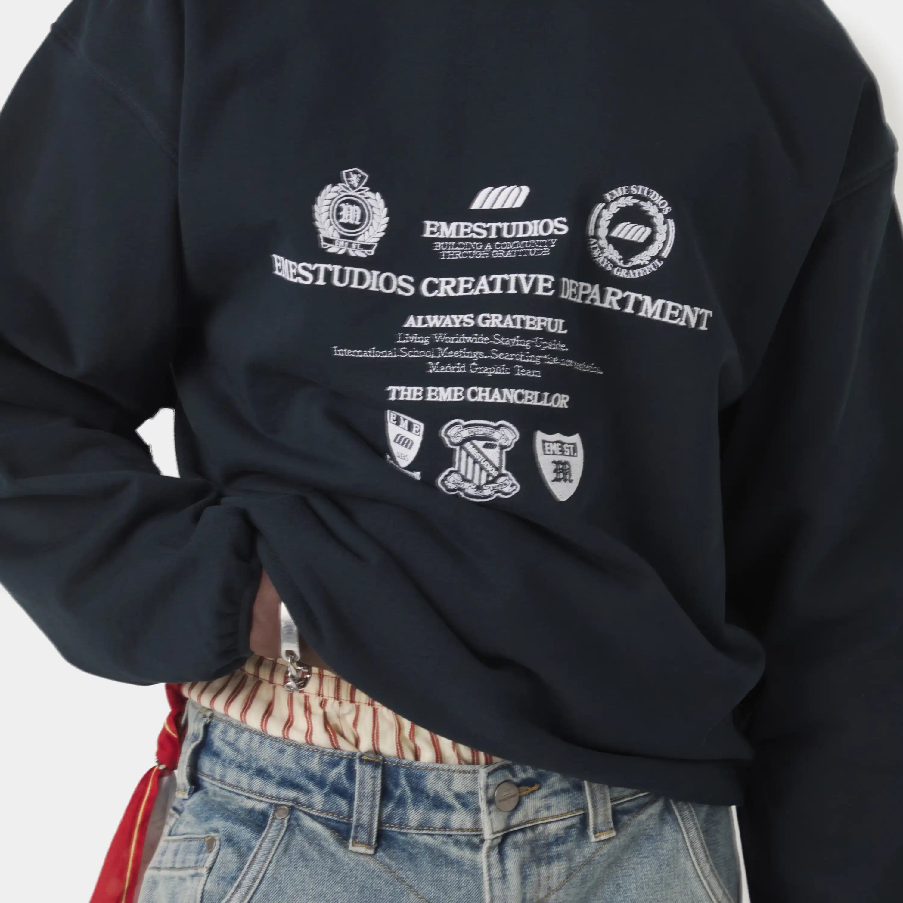 Chancellor Night Sky Oversized Crewneck Sweatshirts Eme Studios