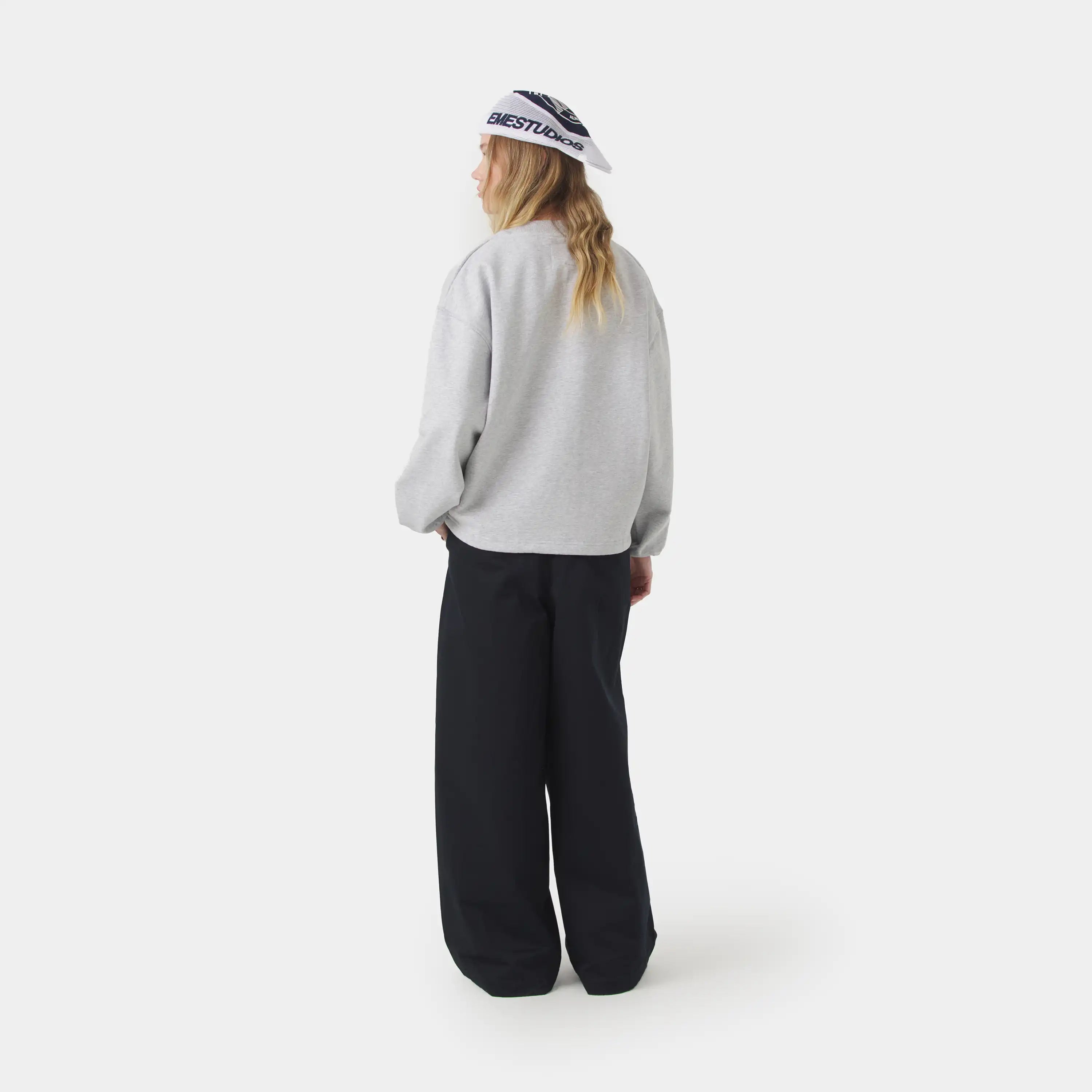 Chancellor Heather Grey Oversized Crewneck Sweatshirts Eme Studios