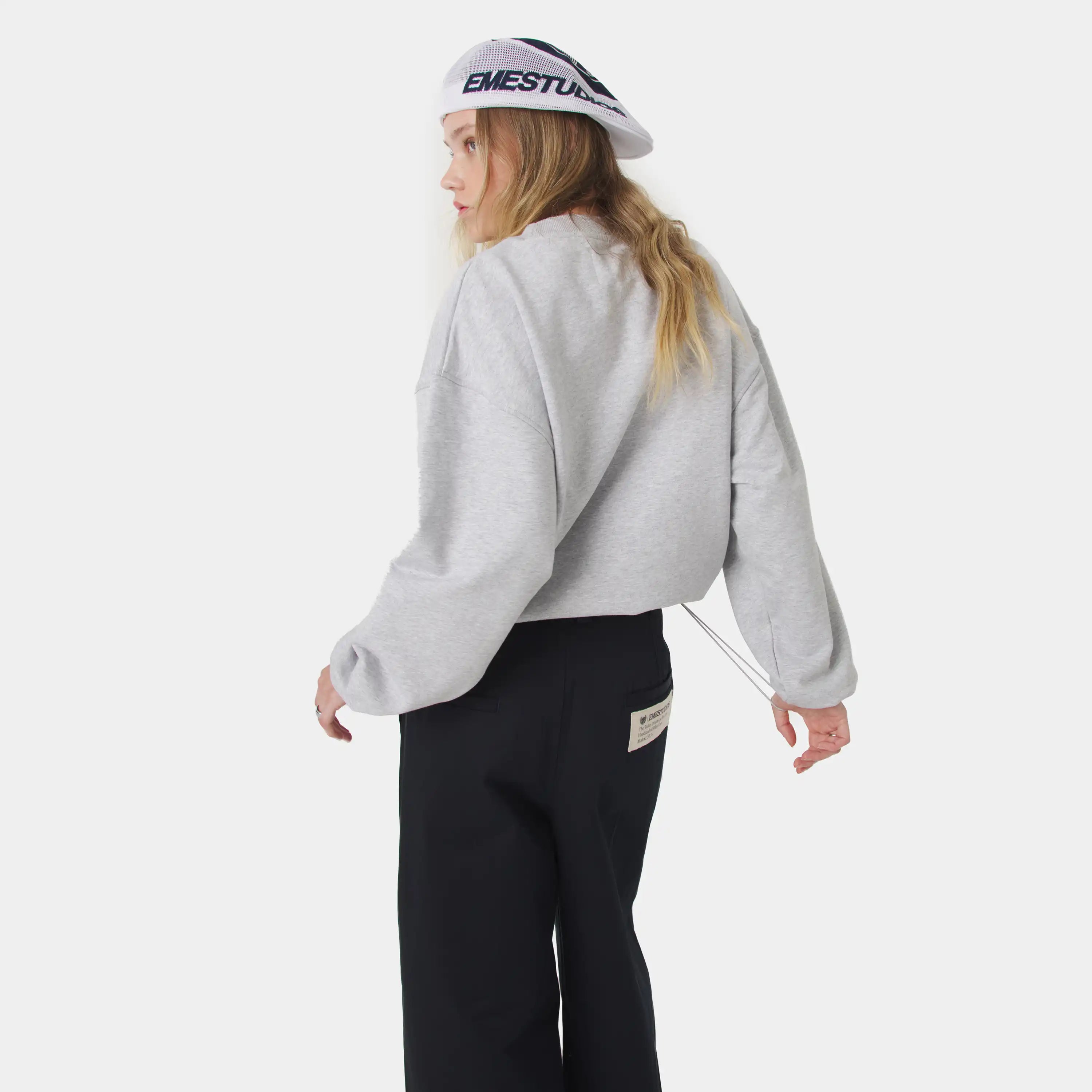 Chancellor Heather Grey Oversized Crewneck Sweatshirts Eme Studios