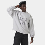 Chancellor Heather Grey Oversized Crewneck Sweatshirts Eme Studios