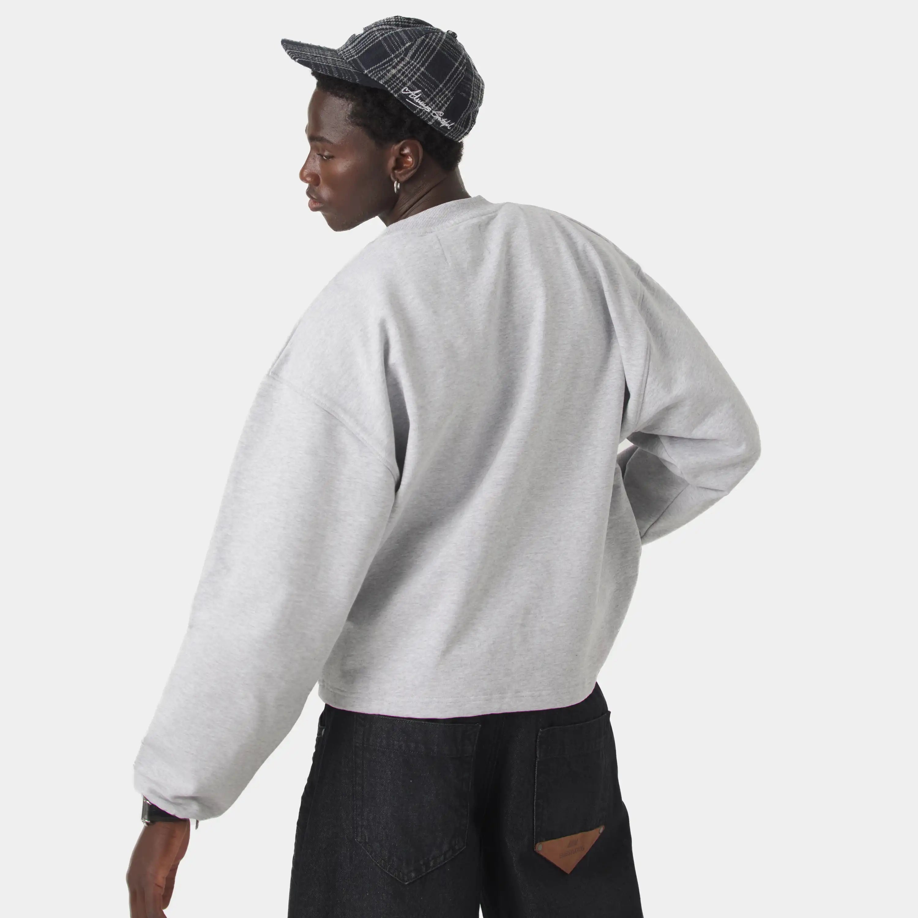 Chancellor Heather Grey Oversized Crewneck Sweatshirts Eme Studios