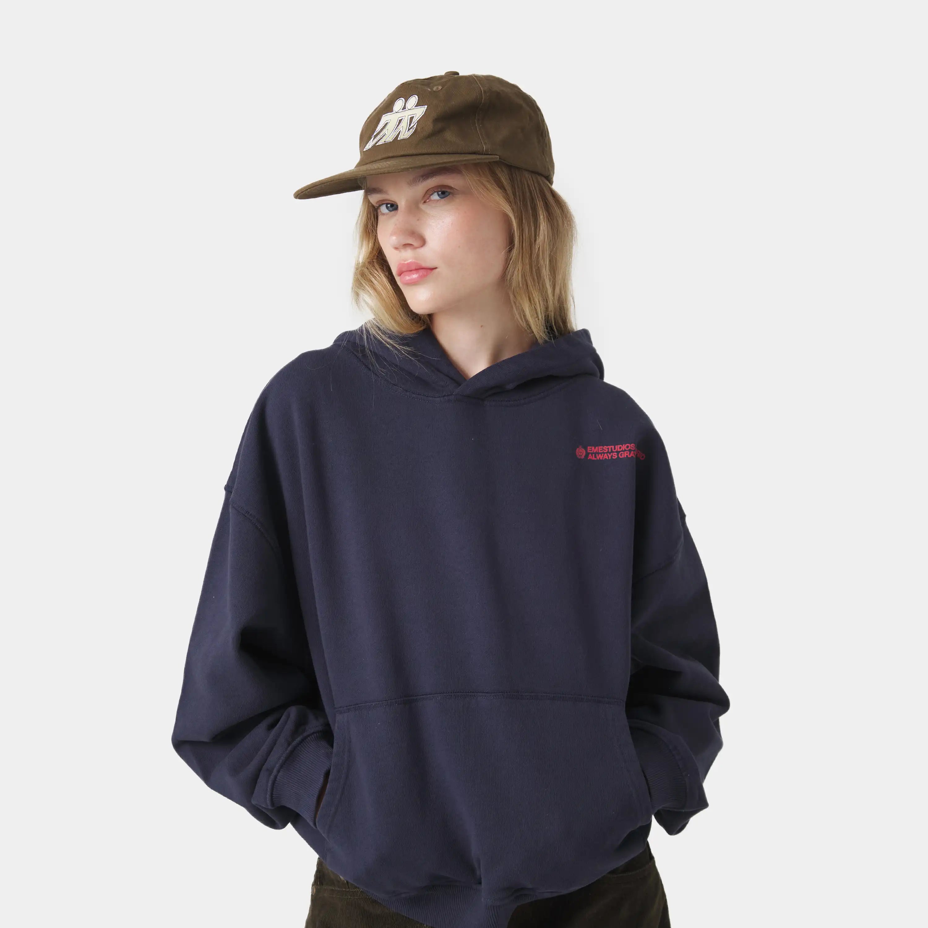 West Navy Oversized Hoodie Hoodies Eme Studios