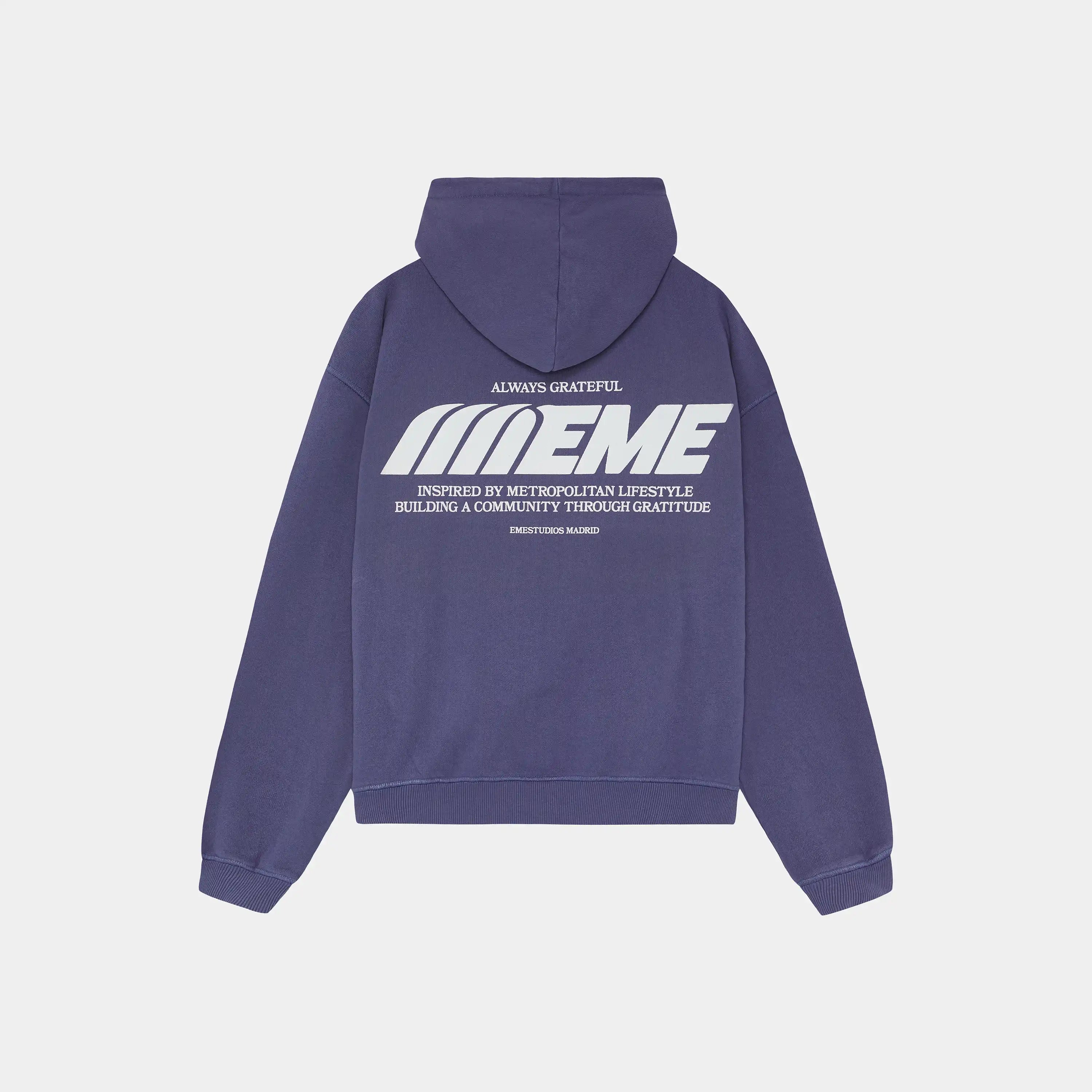 Builder Crown Blue Oversized Hoodie Hoodies Eme Studios