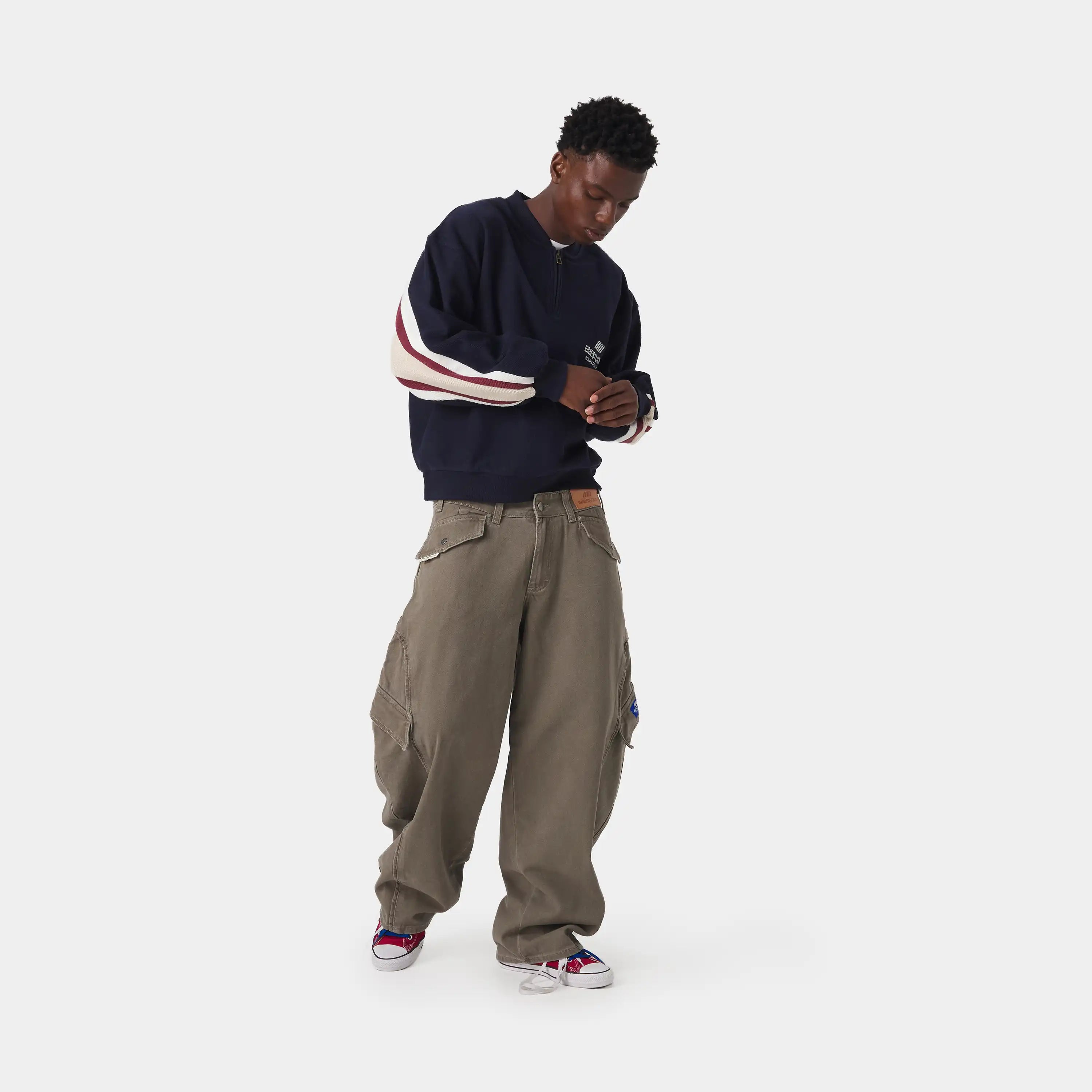 Vanguard Navy Half Zip Sweatshirts Eme Studios
