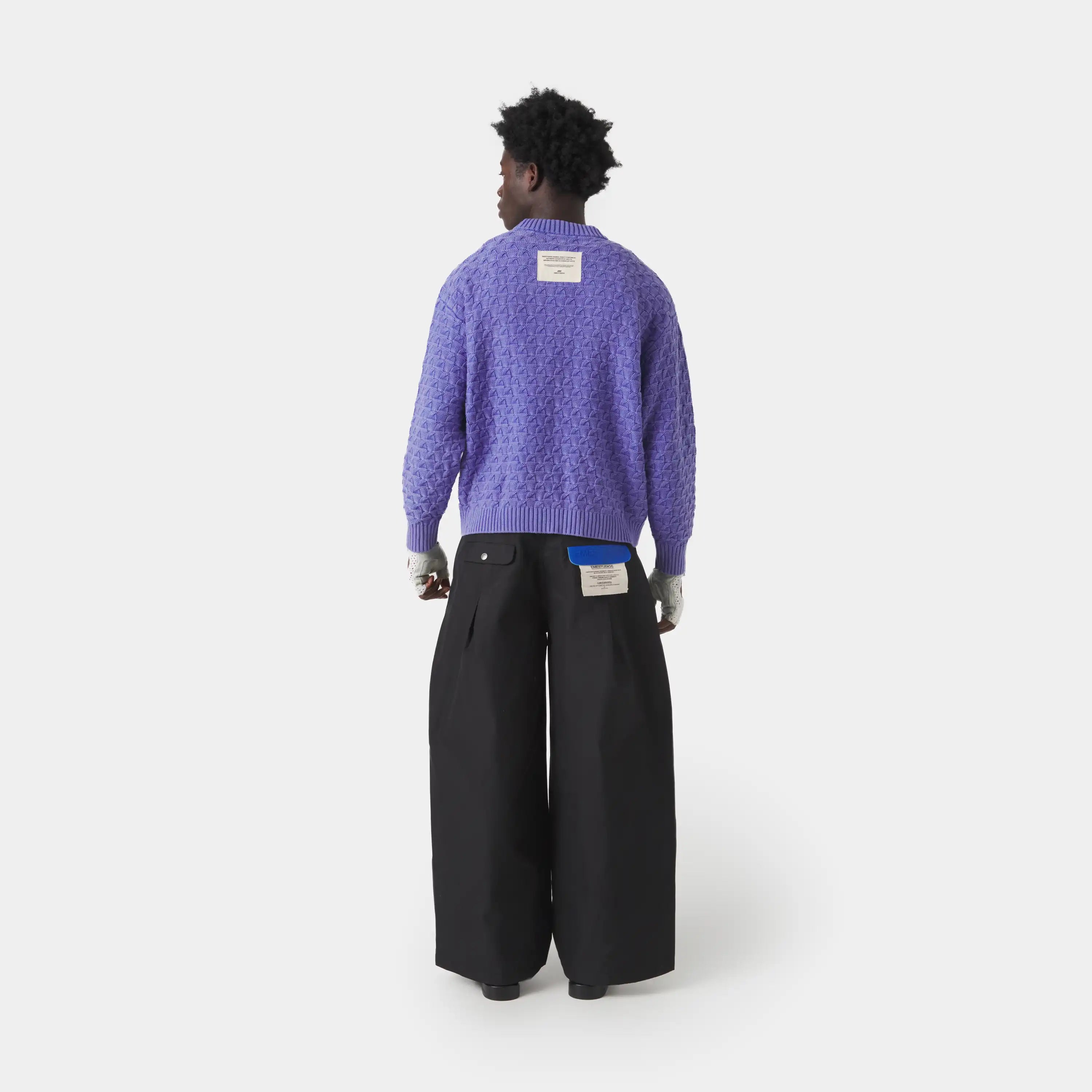 Grid Lucent Cable Knit Sweater Knitwear Eme Studios