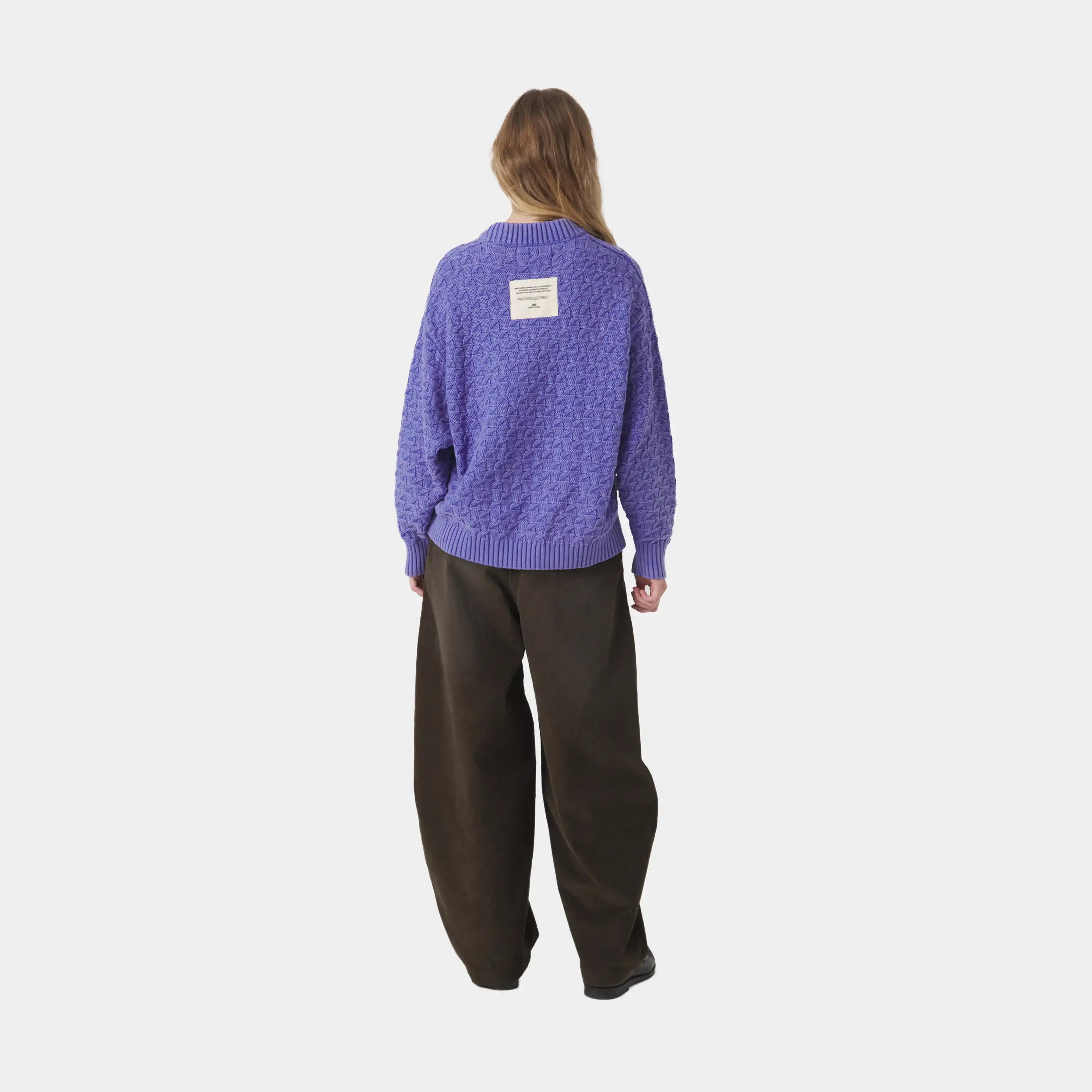 Grid Lucent Cable Knit Sweater Knitwear Eme Studios