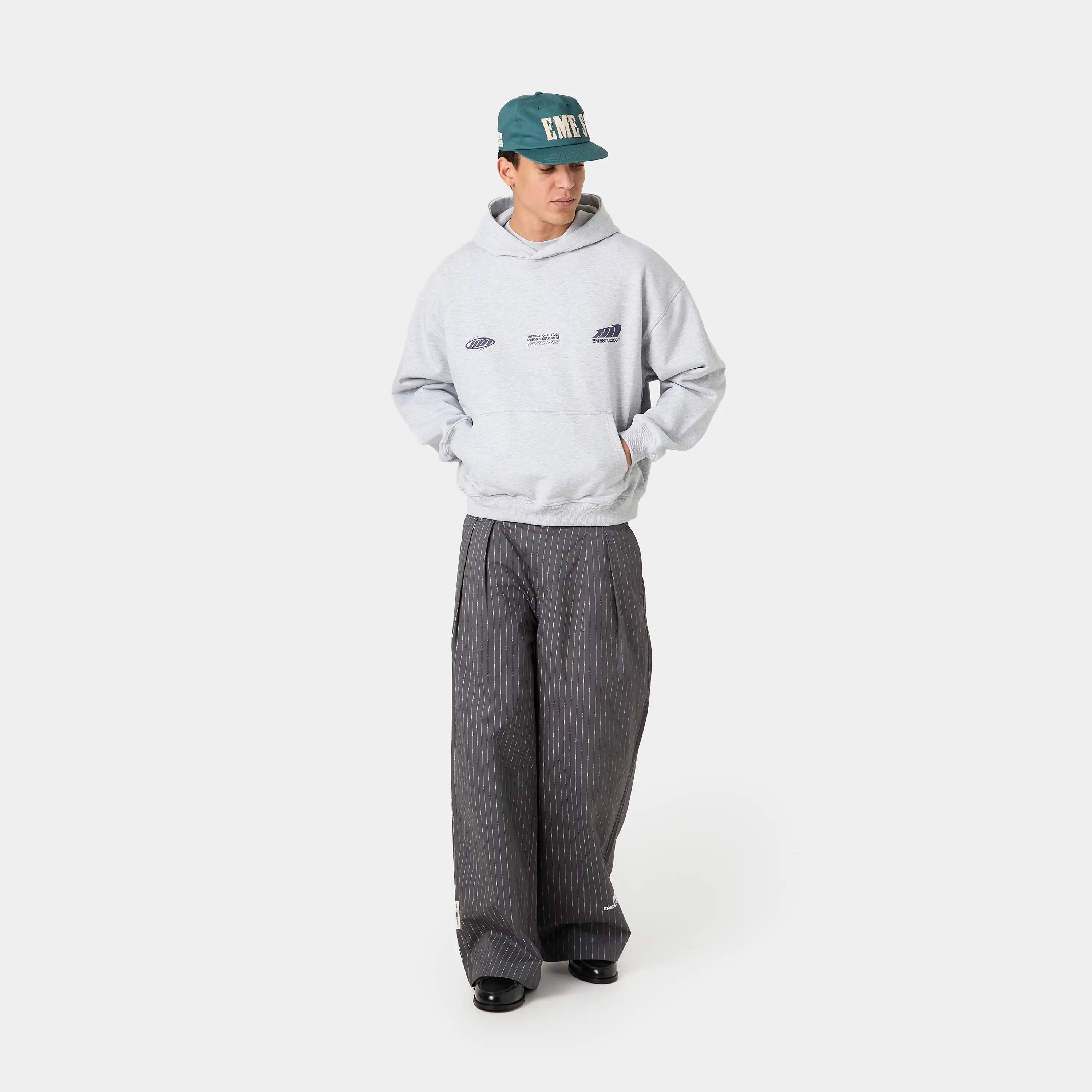 Odd Heather Grey Oversized Hoodie Hoodies Eme Studios
