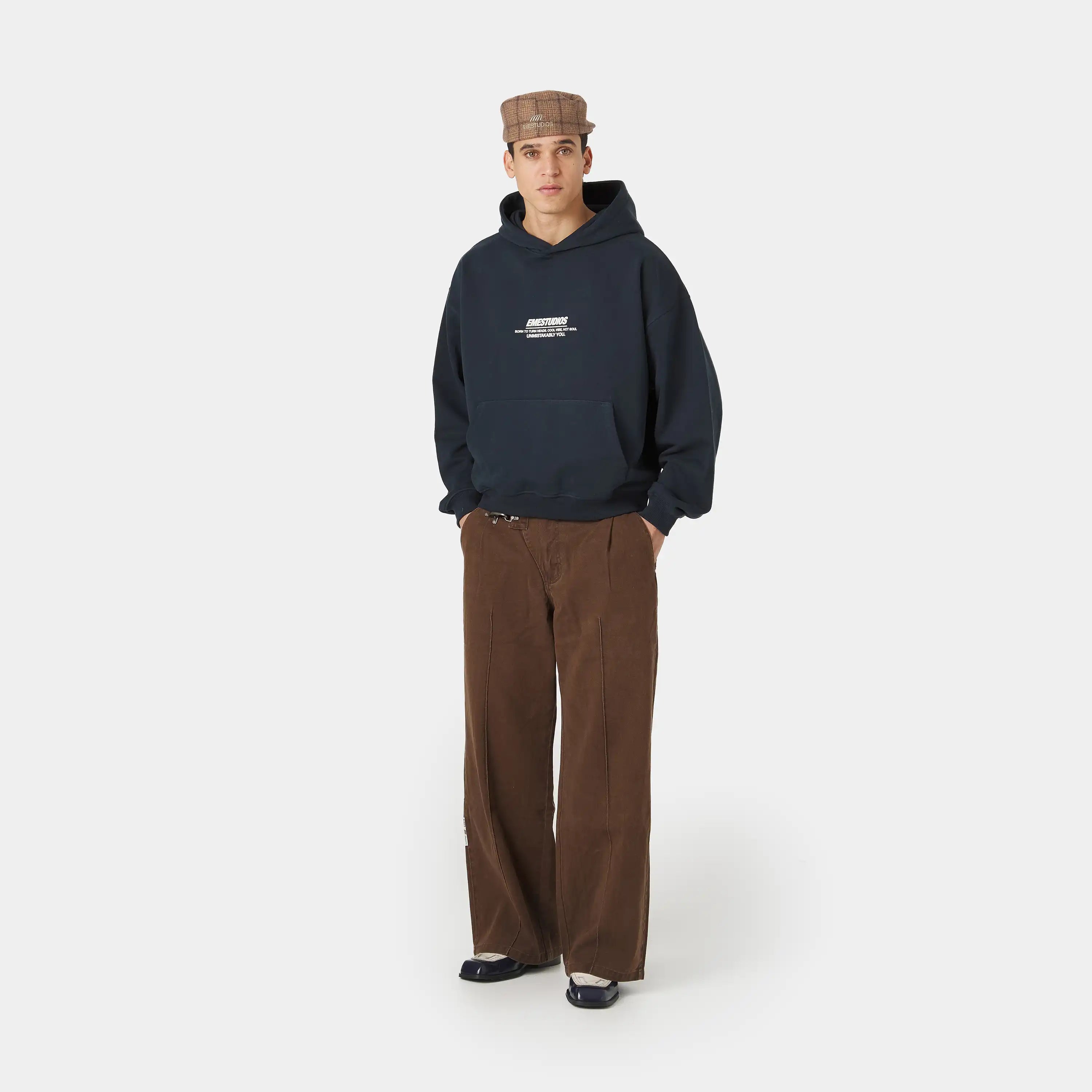 Hot Soul Navy Oversized Hoodie Hoodies Eme Studios