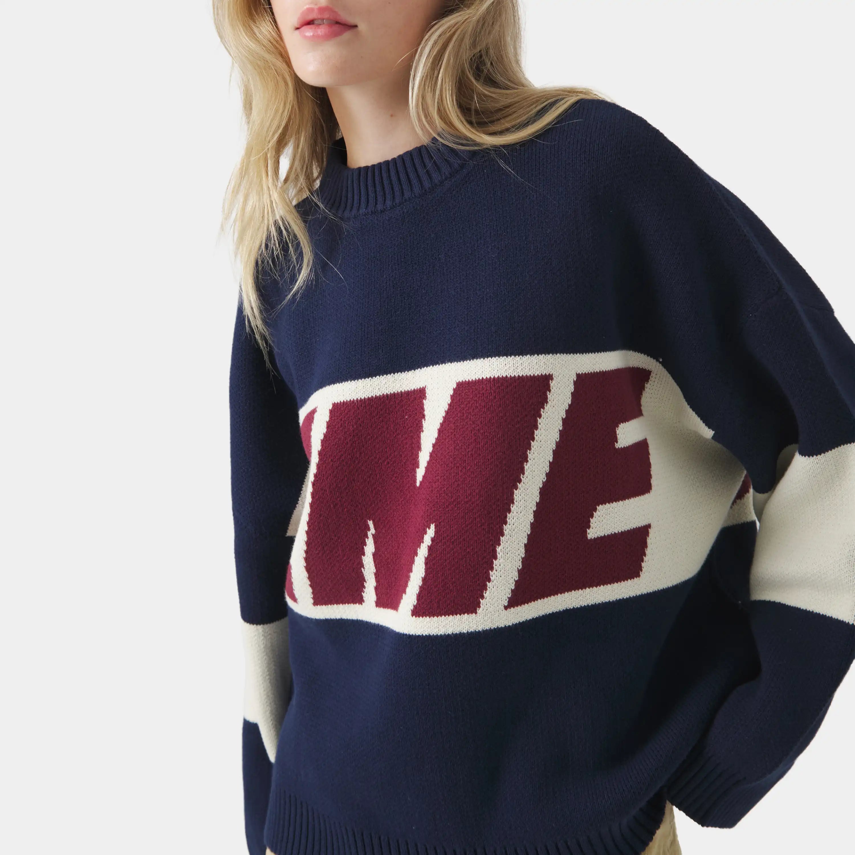 Thrill Navy Master Knit Sweater Knitwear Eme Studios