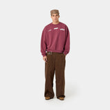 Zenit Burgundy Oversized Crewneck Sweatshirts Eme Studios
