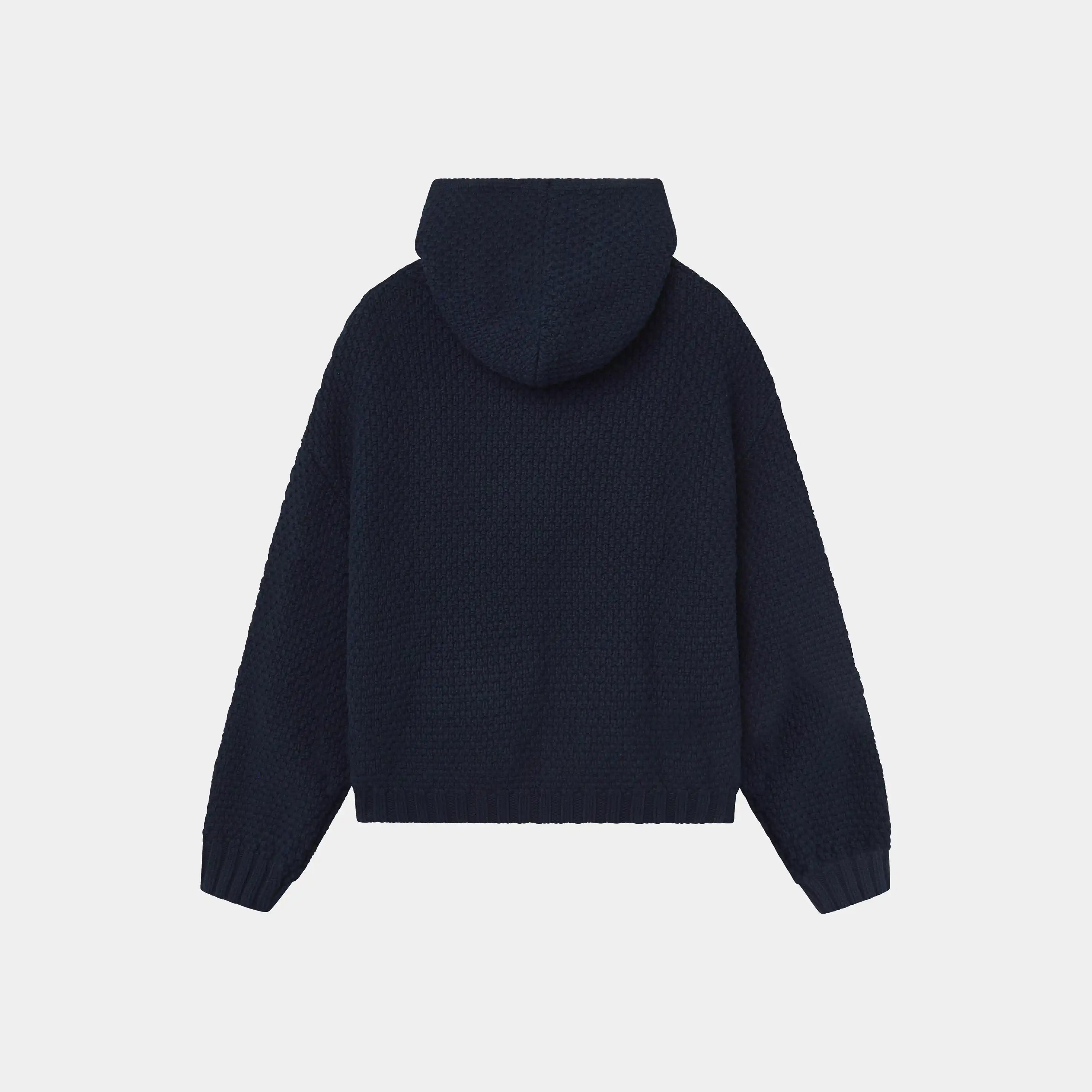 Pidgey Navy Knitted Oversized Hoodie Knitwear Eme Studios