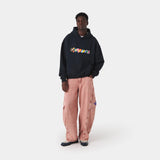 Stickers Navy Oversized Hoodie Hoodies Eme Studios