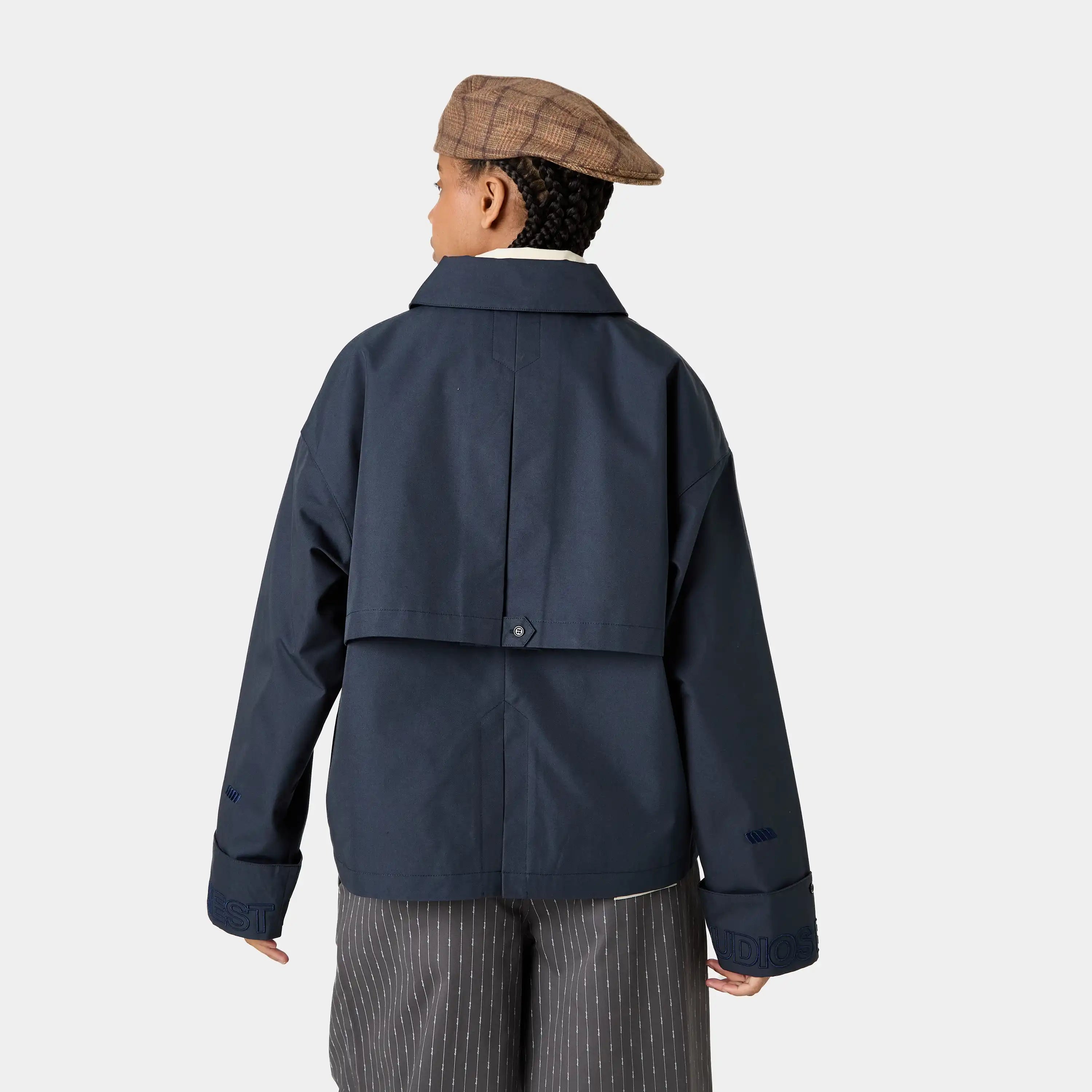 Lizi Navy Trench Jacket Outerwear Eme Studios