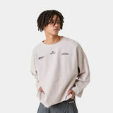 Suit Off Sand Oversized Crewneck Sweatshirts Eme Studios