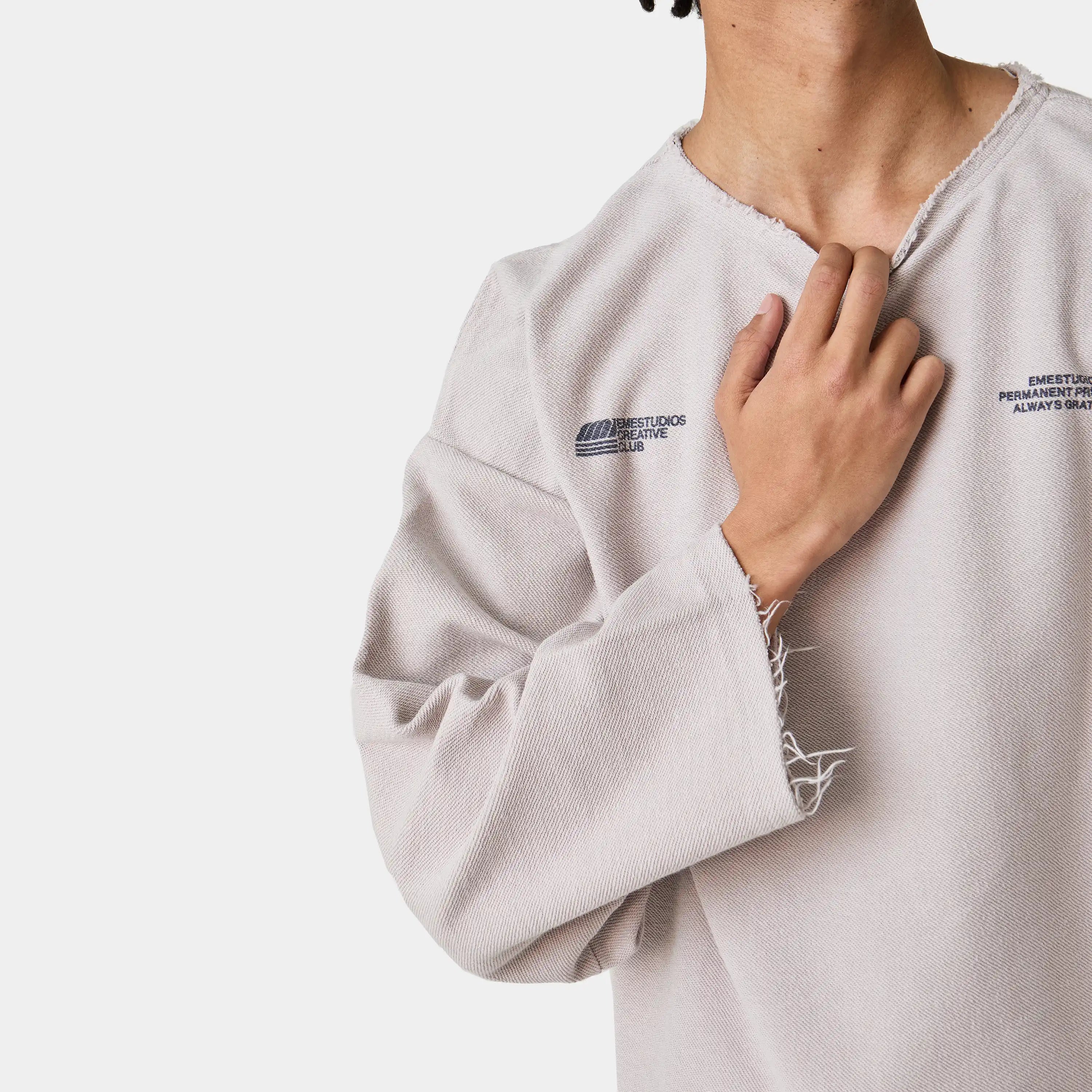 Suit Off Sand Oversized Crewneck Sweatshirts Eme Studios