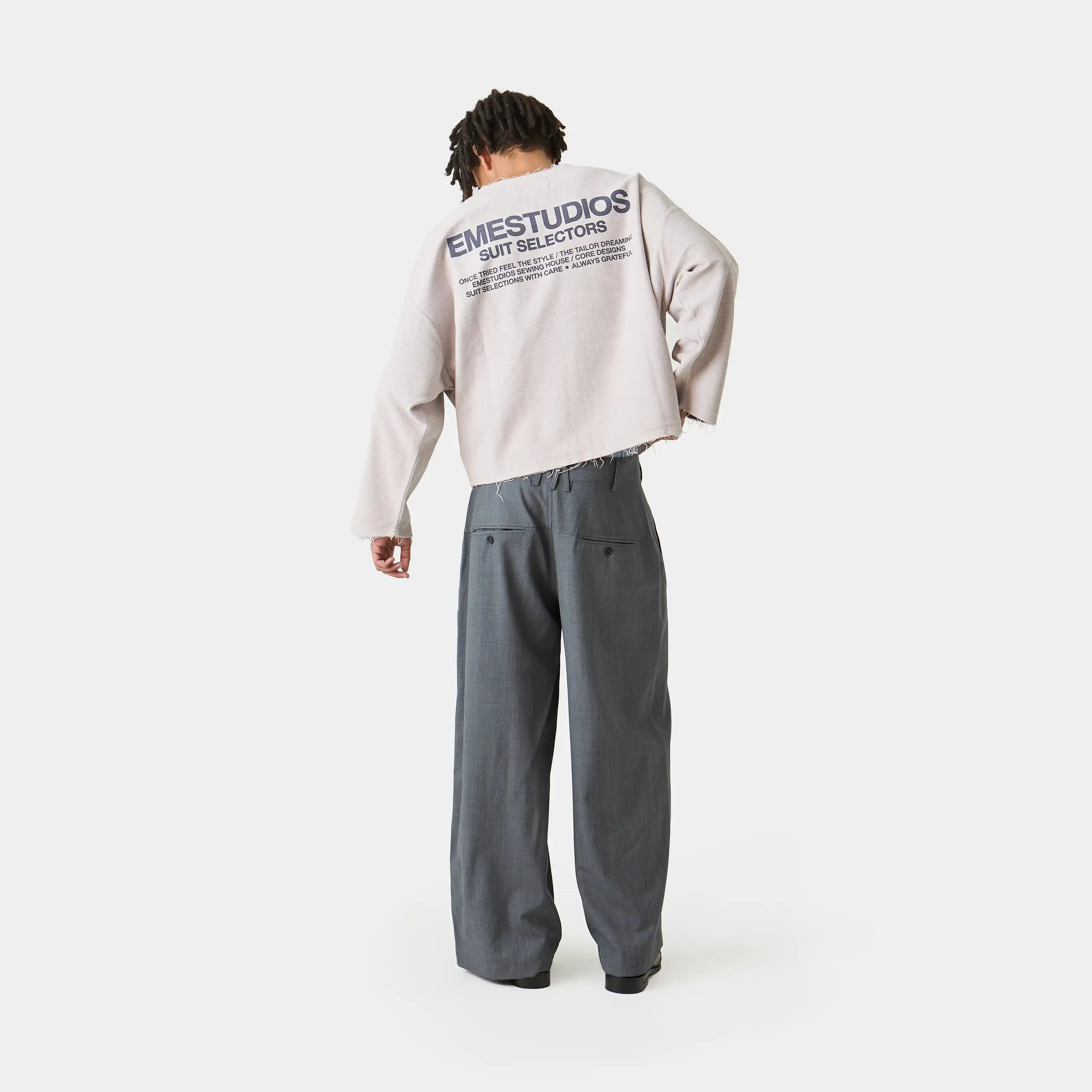 Suit Off Sand Oversized Crewneck Sweatshirts Eme Studios