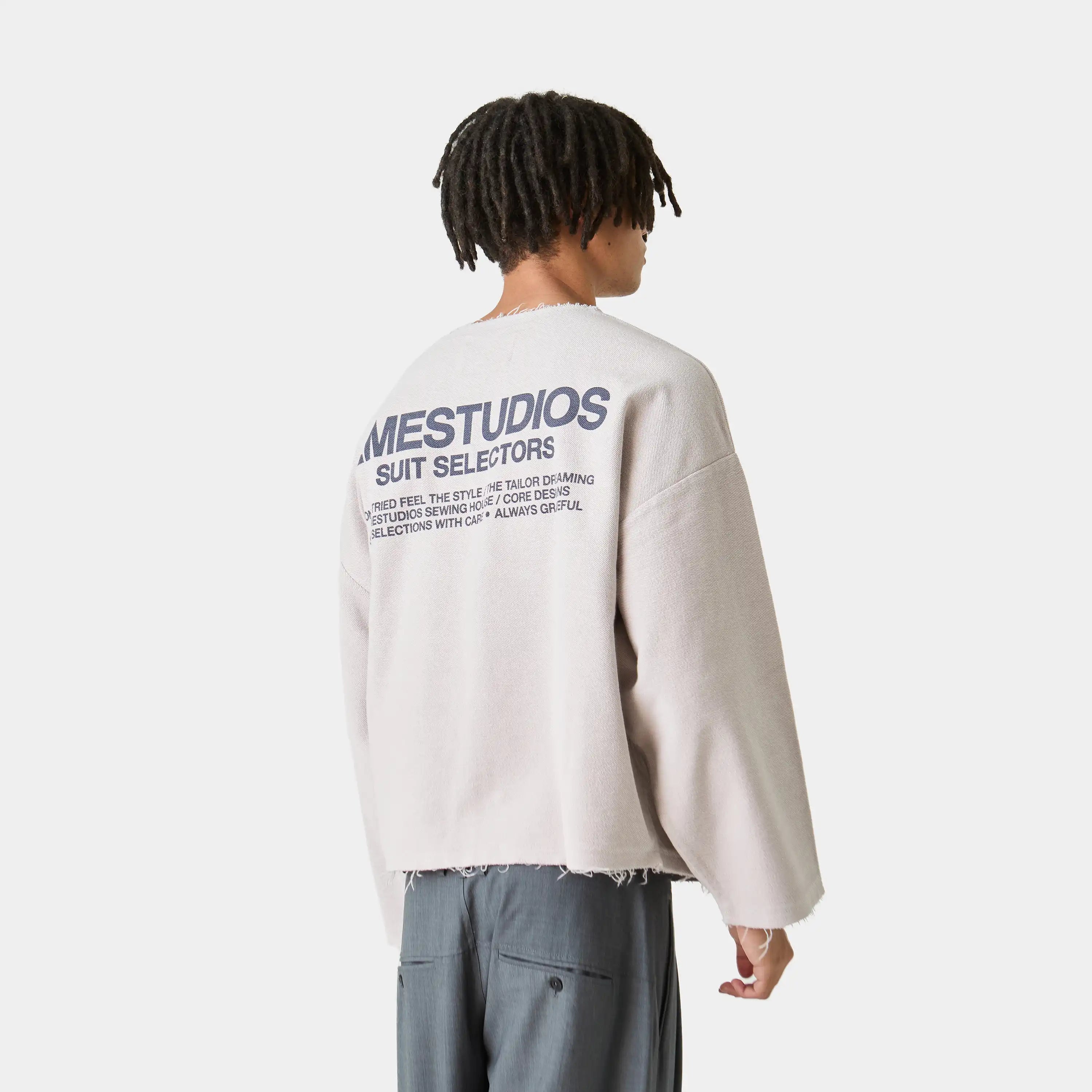 Suit Off Sand Oversized Crewneck Sweatshirts Eme Studios