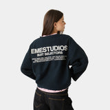 Suit Navy Oversized Crewneck Sweatshirts Eme Studios