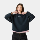 Suit Navy Oversized Crewneck Sweatshirts Eme Studios