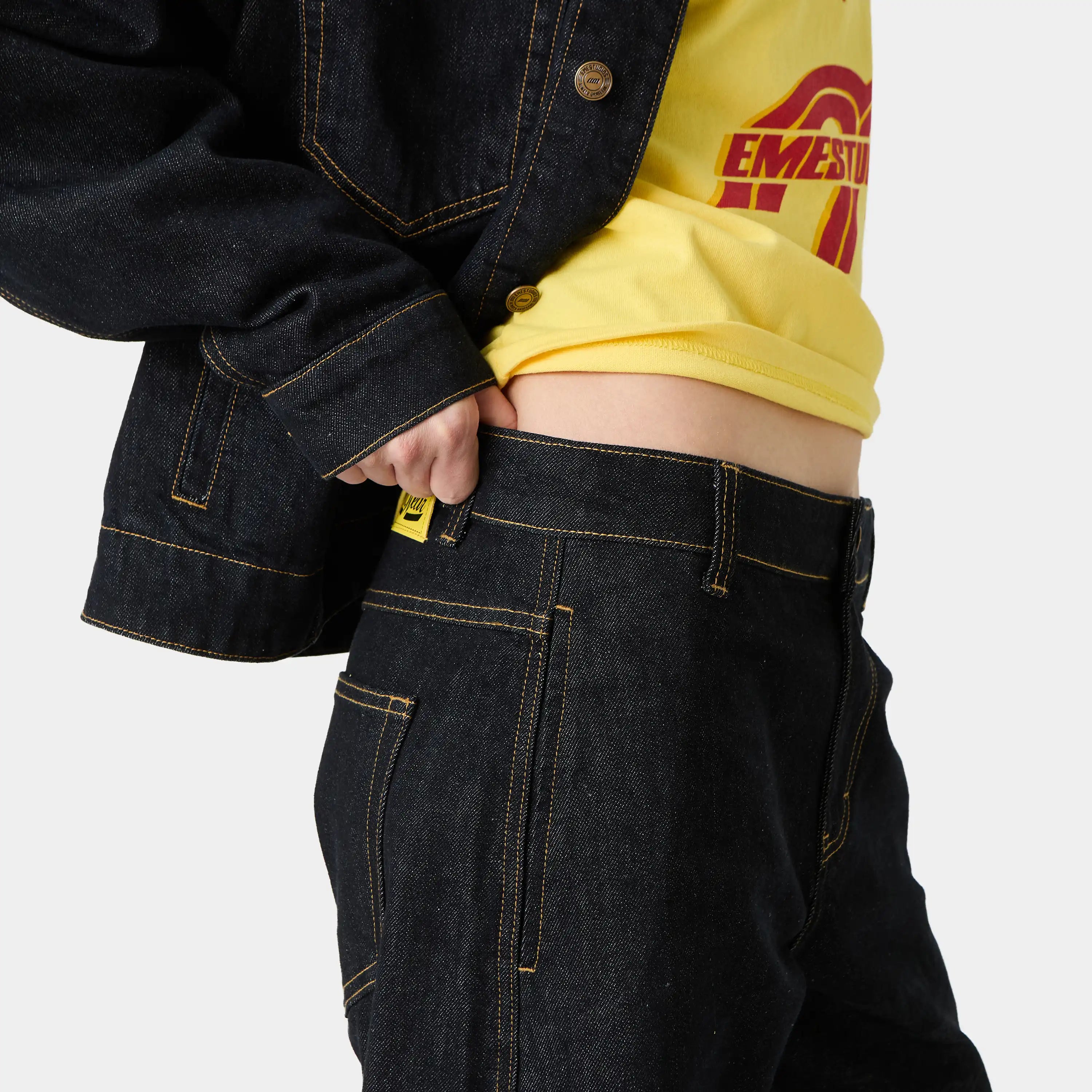 Ledger Raw Denim Pants Pants Eme Studios