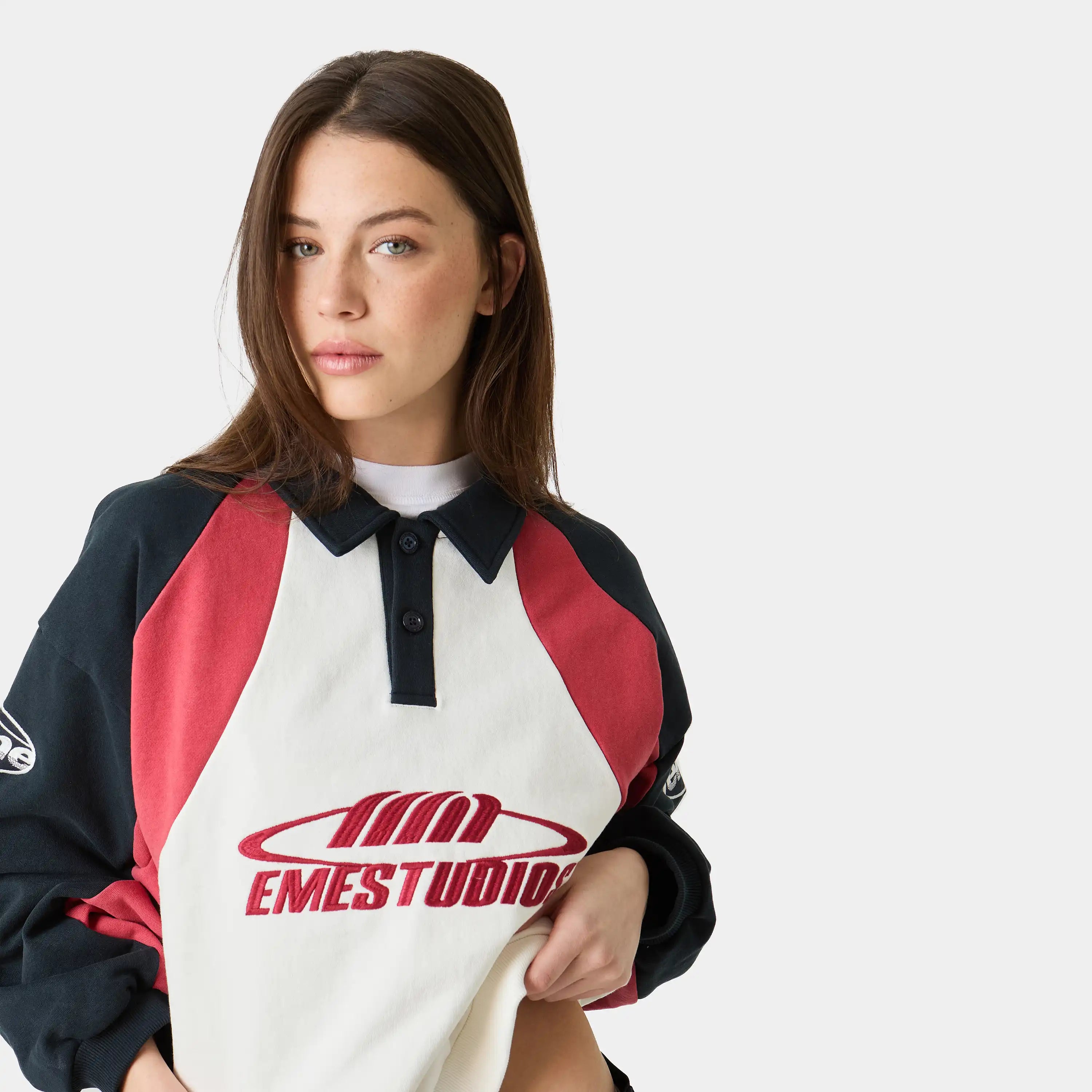 Tipton Navy Polo Crewneck Sweatshirts Eme Studios