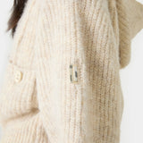 Zoe Off Sand Zipper Knit Woman Knitwear Eme Studios