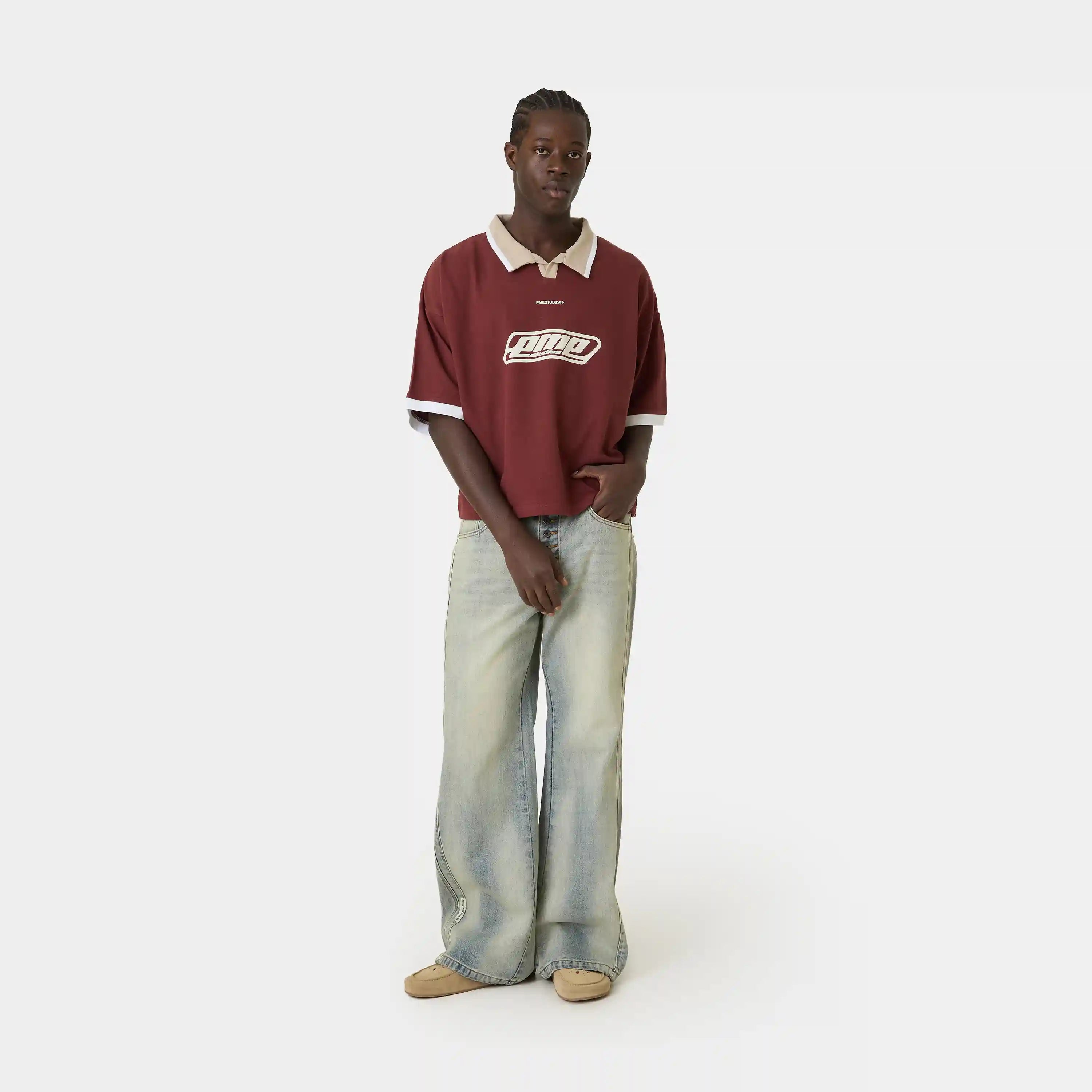 DKT Brown Short Polo T-shirts Eme Studios