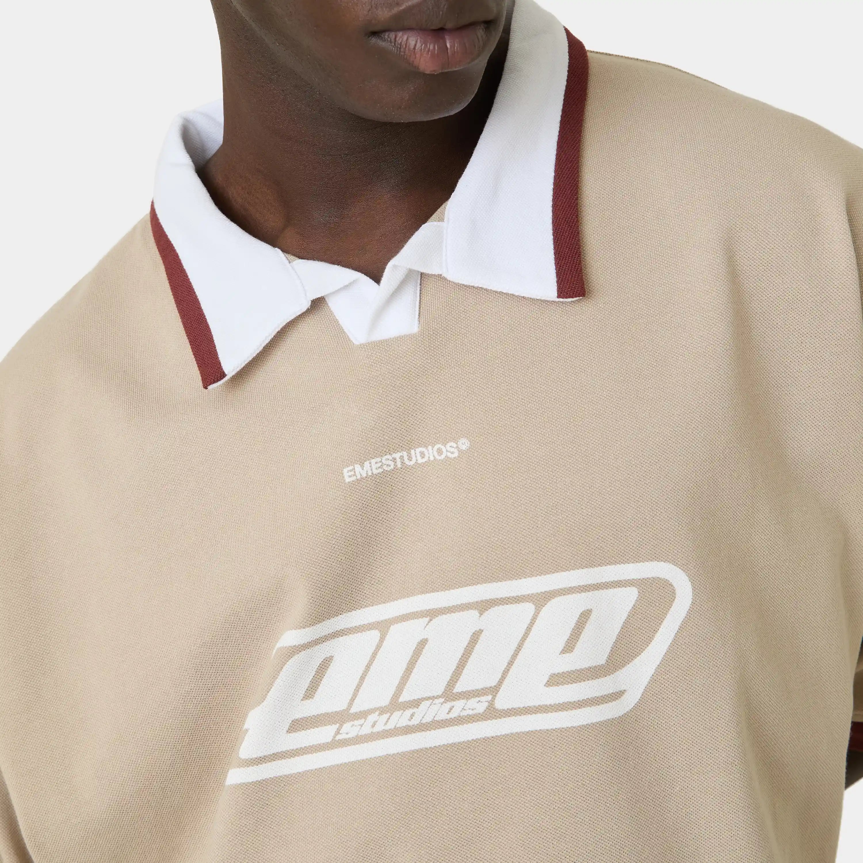 DKT Taupe Short Polo T-shirts Eme Studios