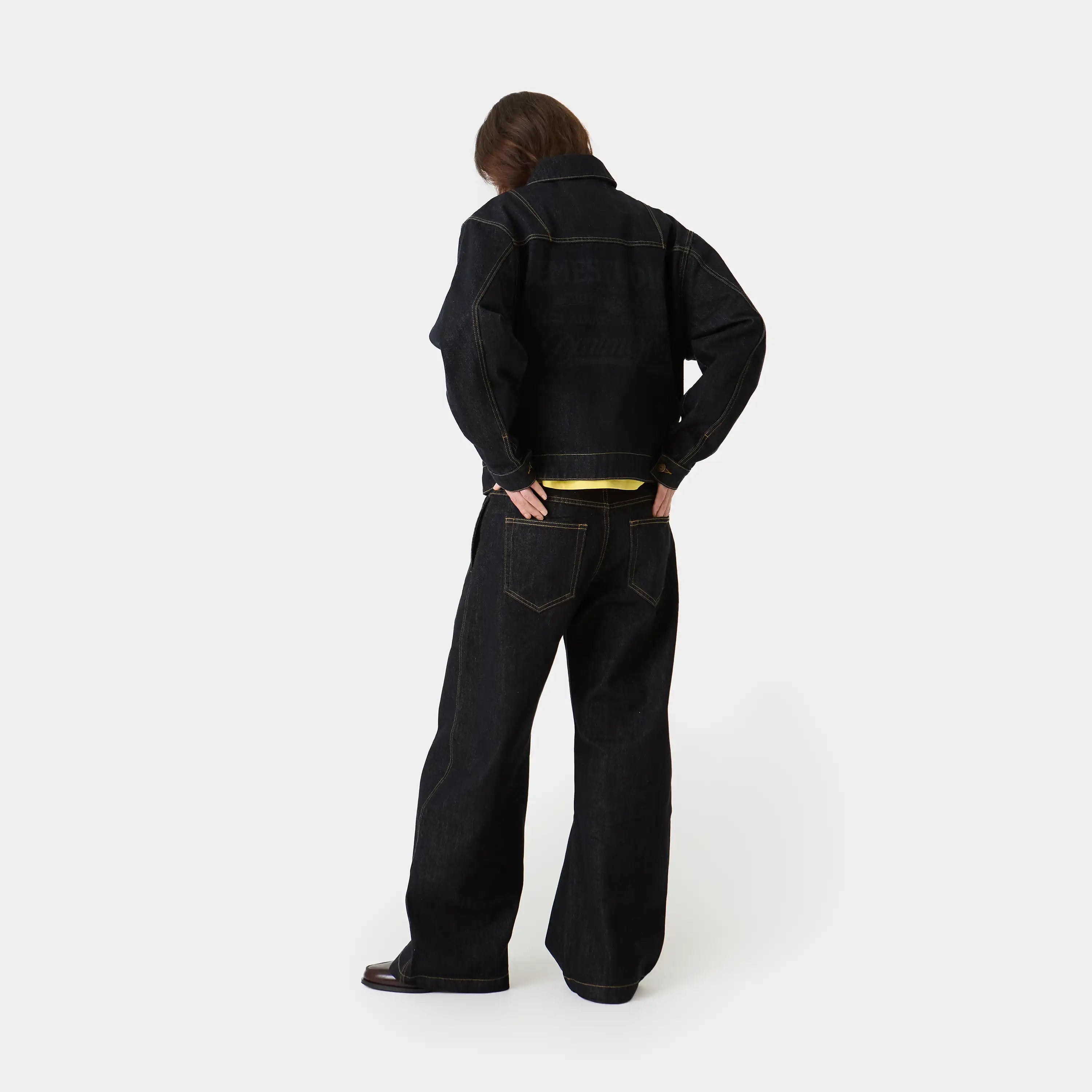 Ledger Raw Denim Jacket Outerwear Eme Studios